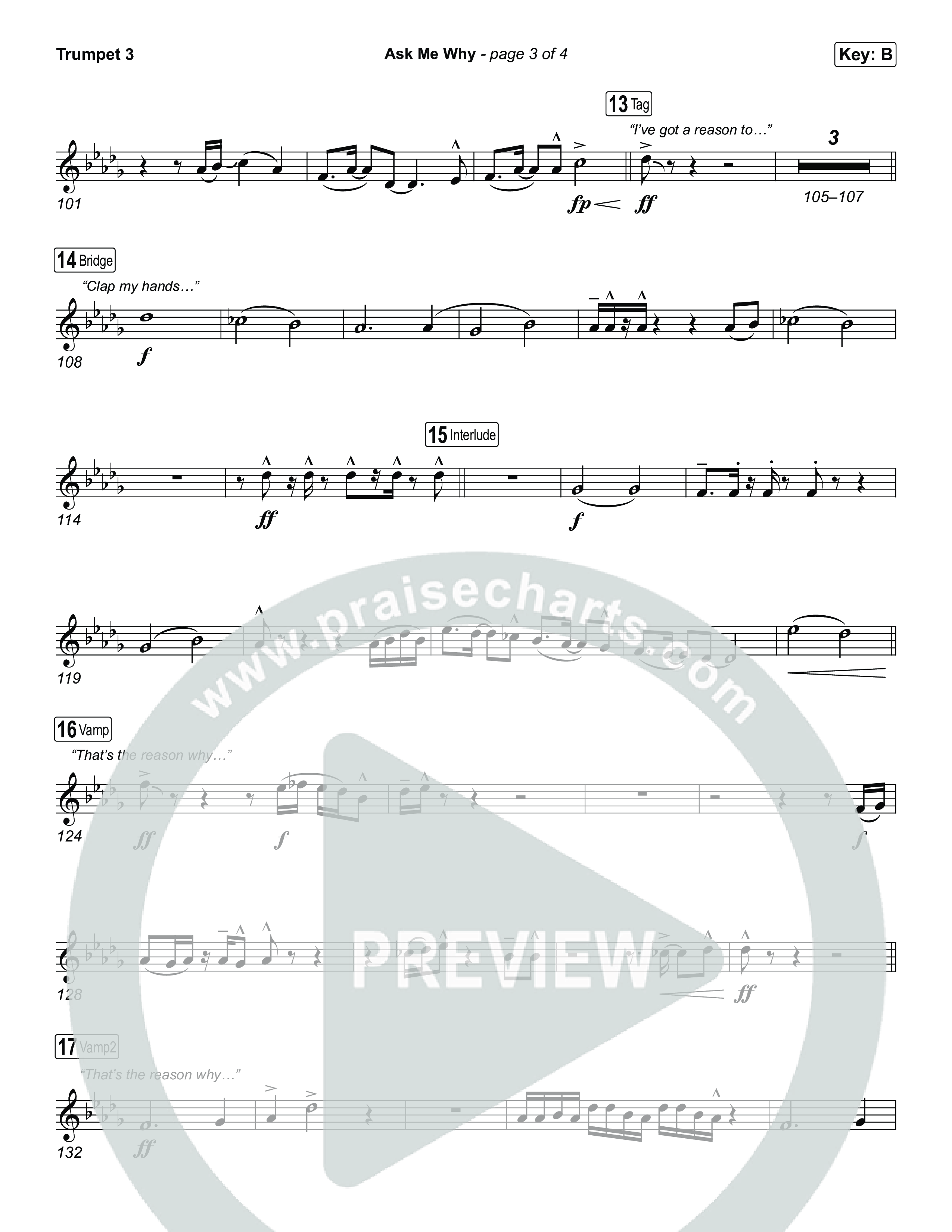 Ask Me Why Trumpet 3 (David Jennings)
