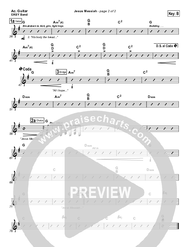 Jesus Messiah Acoustic Guitar (Chris Tomlin)