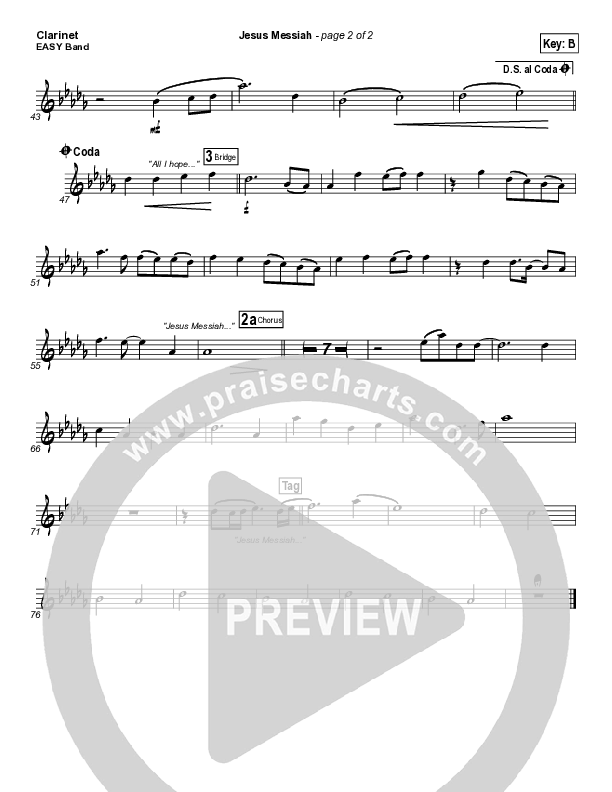 Jesus Messiah Clarinet (Chris Tomlin)