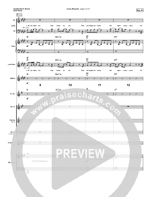 Jesus Messiah Conductor's Score (Chris Tomlin)