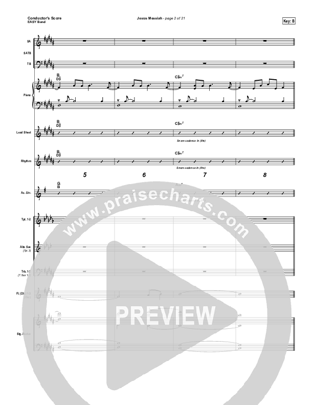 Jesus Messiah Conductor's Score (Chris Tomlin)