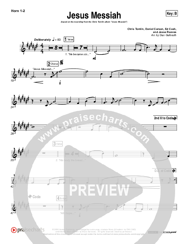 Jesus Messiah Brass Pack (Chris Tomlin)