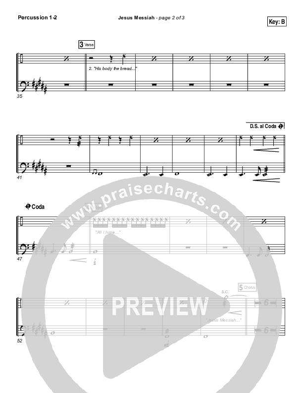 Jesus Messiah Percussion (Chris Tomlin)