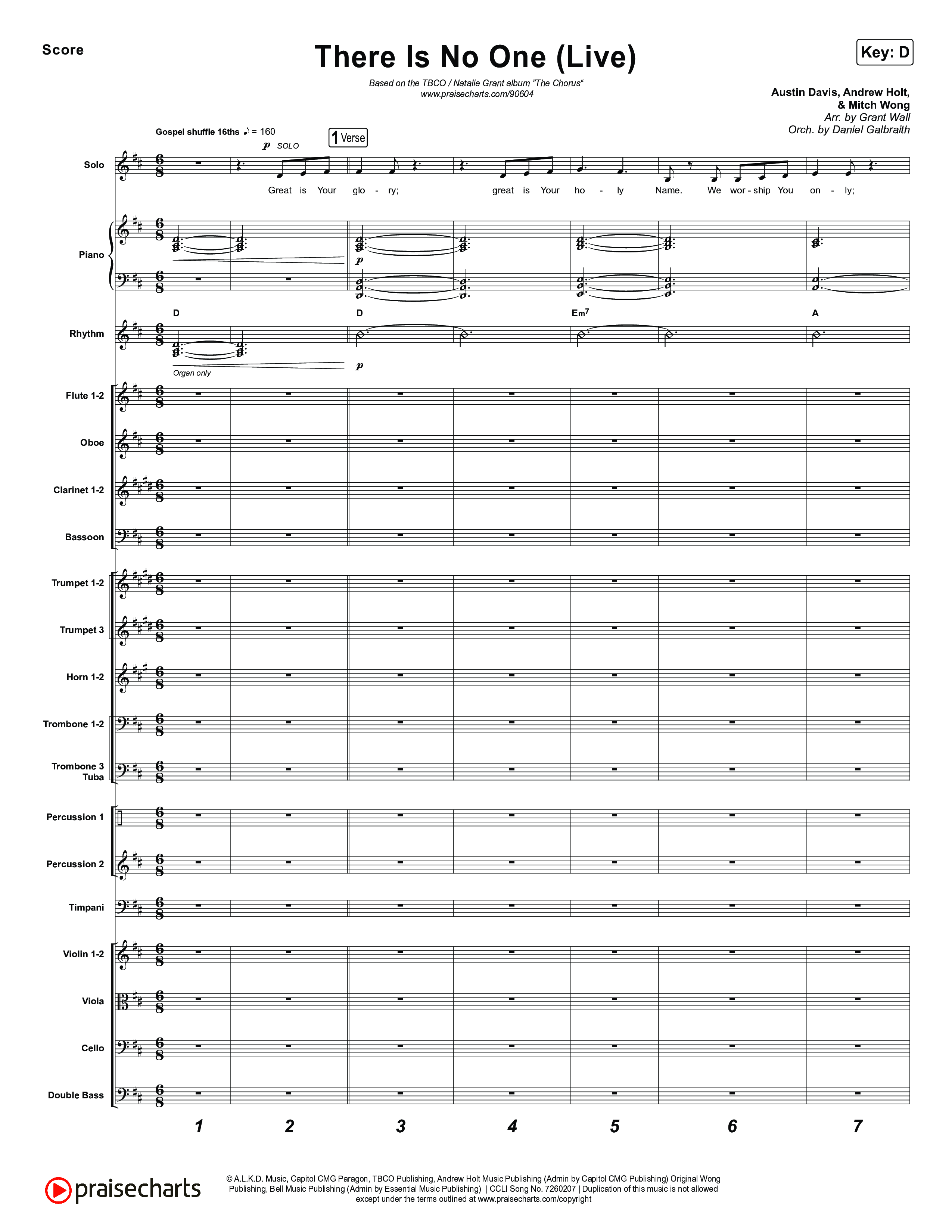 There Is No One (Live) Orchestration (The Belonging Co / Natalie Grant)