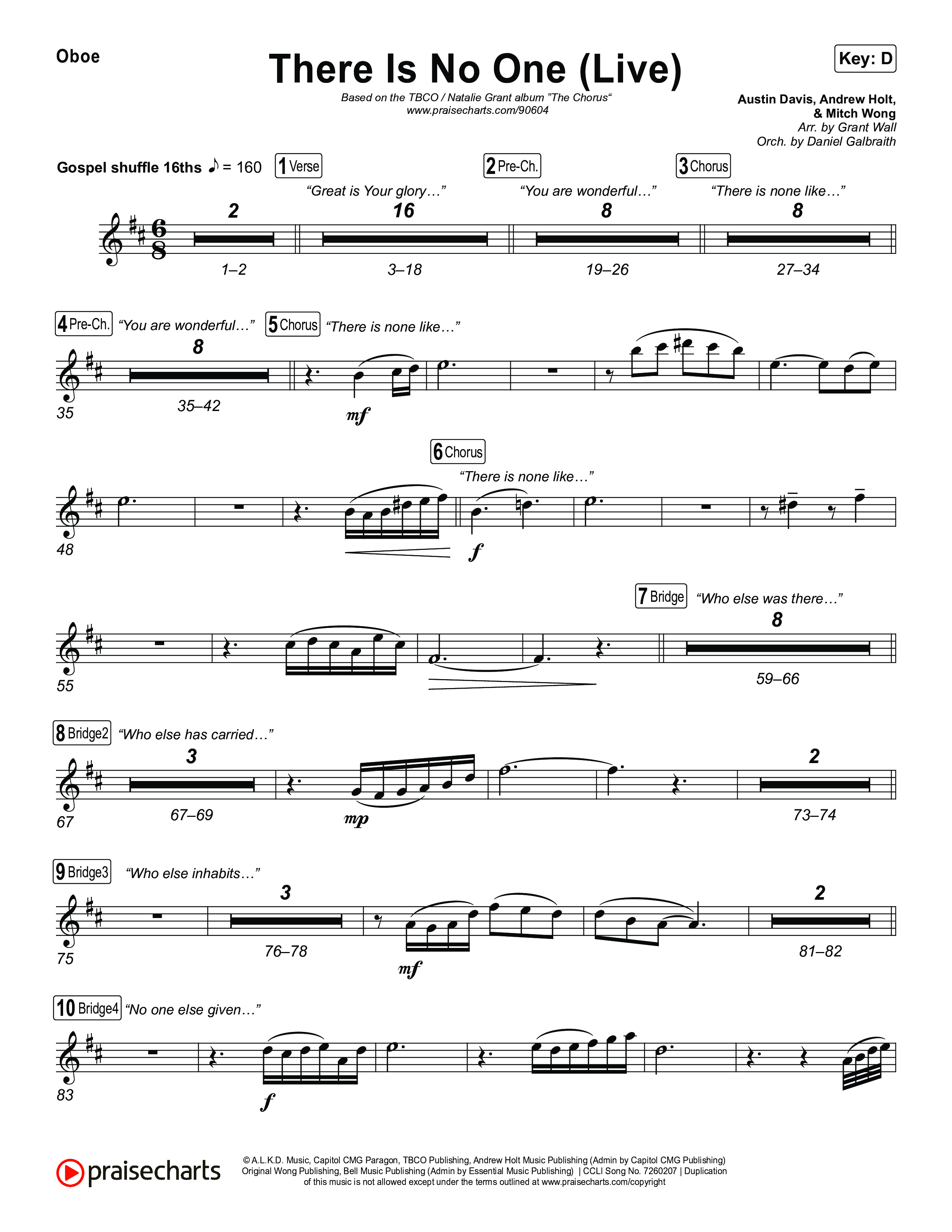 There Is No One (Live) Oboe (The Belonging Co / Natalie Grant)