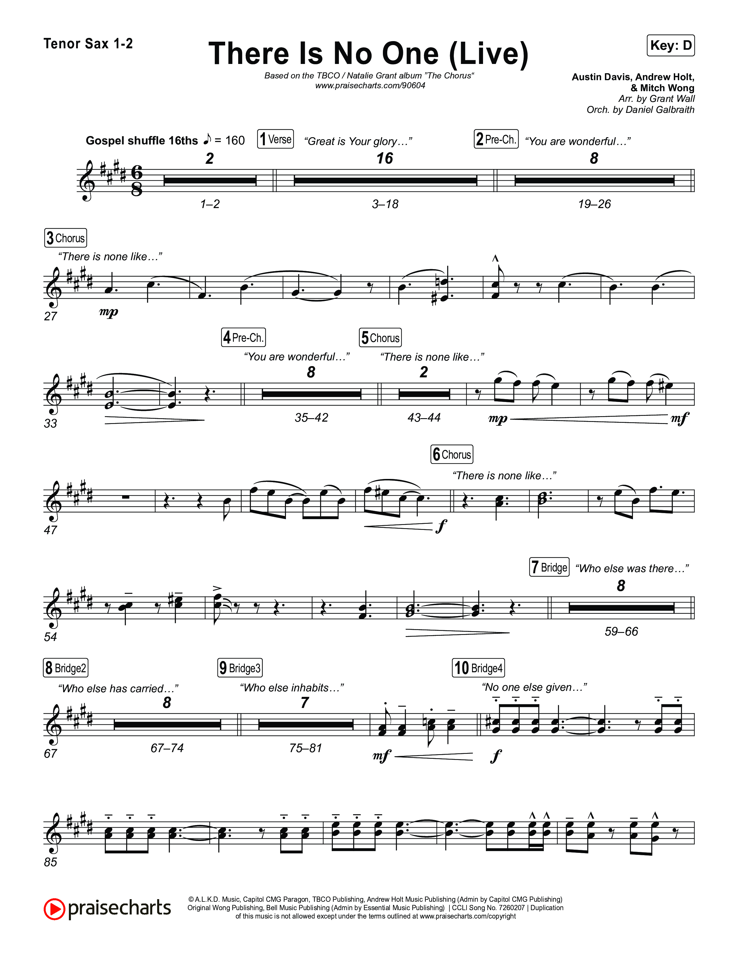 There Is No One (Live) Sax Pack (The Belonging Co / Natalie Grant)