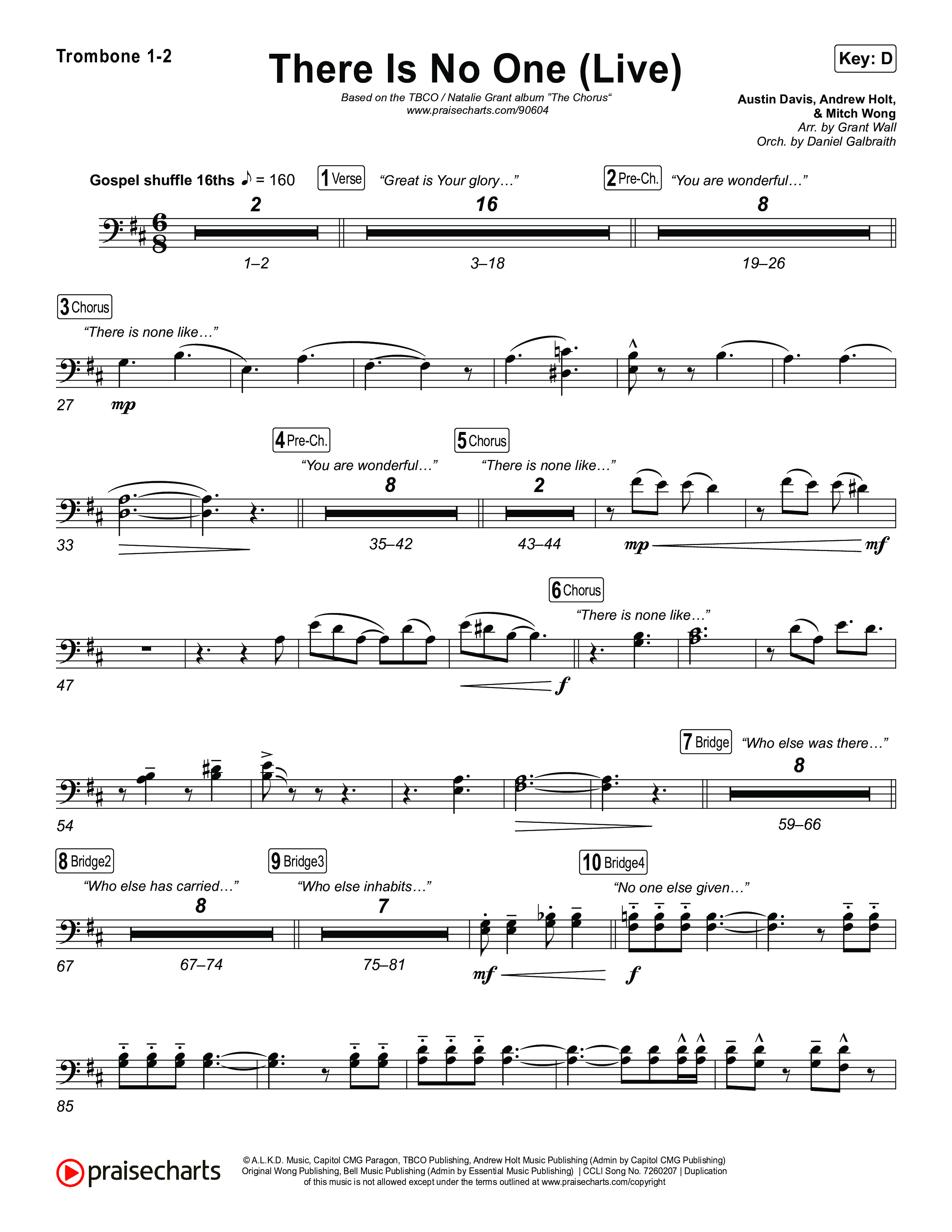There Is No One (Live) Trombone 1/2 (The Belonging Co / Natalie Grant)