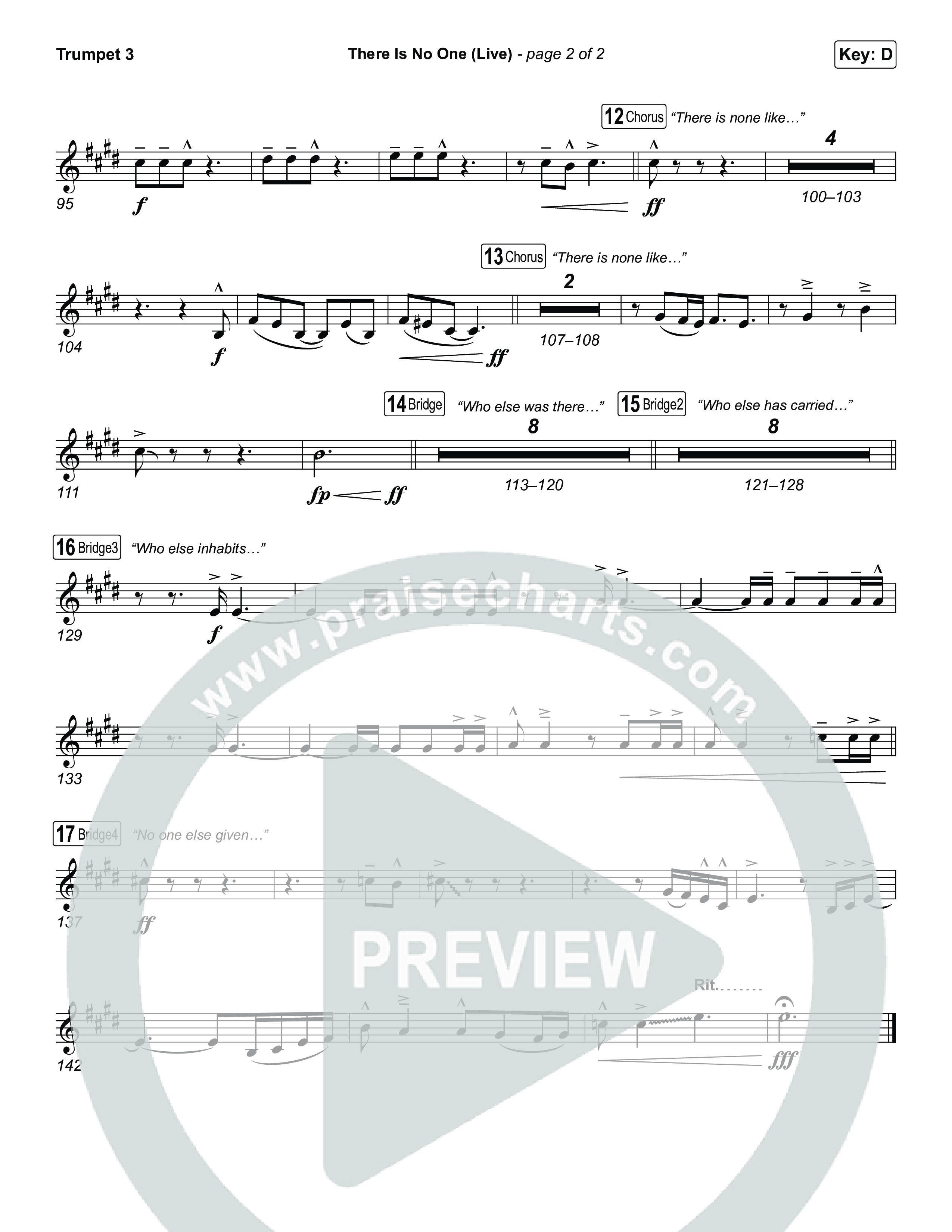 There Is No One (Live) Trumpet 3 (The Belonging Co / Natalie Grant)