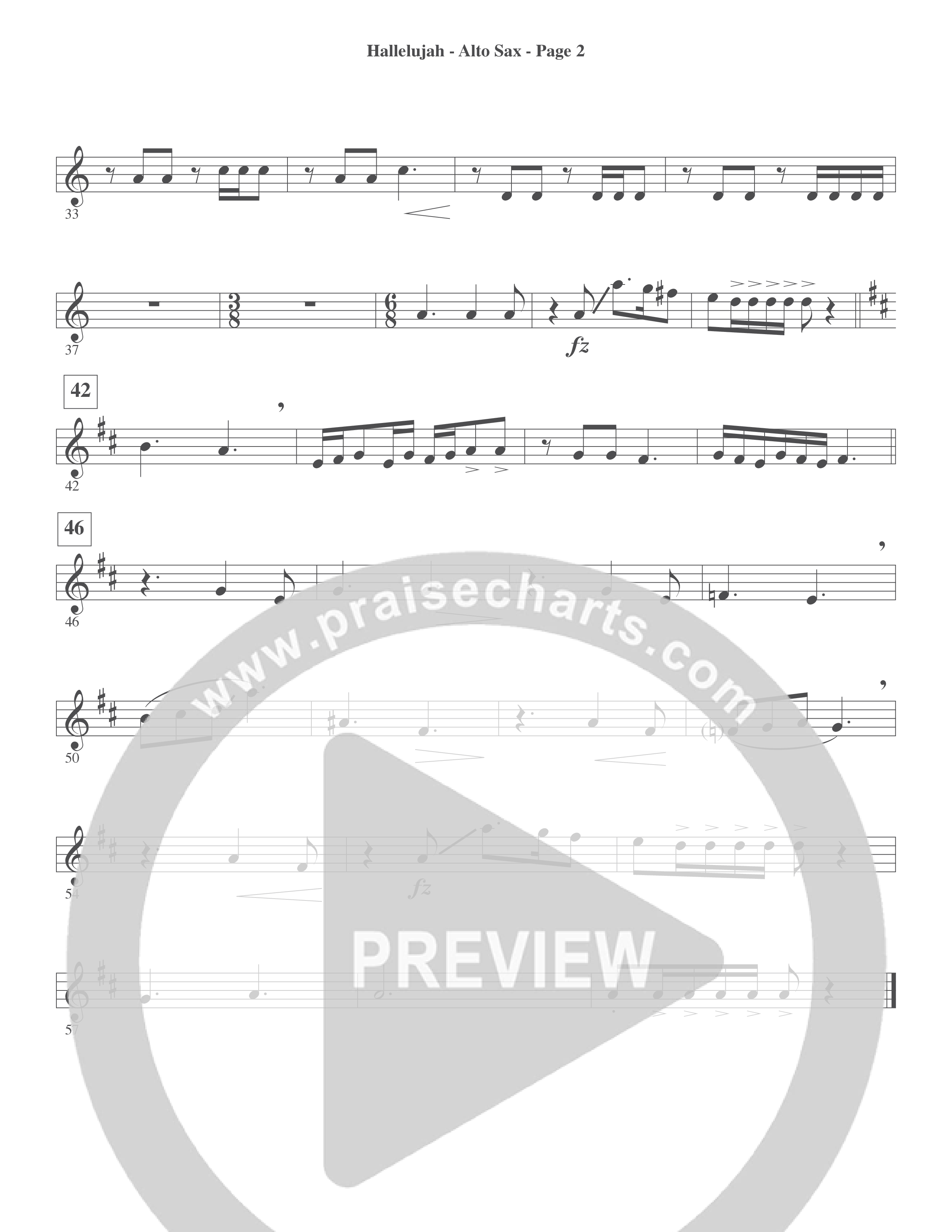 Hallelujah (Choral Anthem SATB) Alto Sax (Word Music Choral / Arr. Lari Goss)