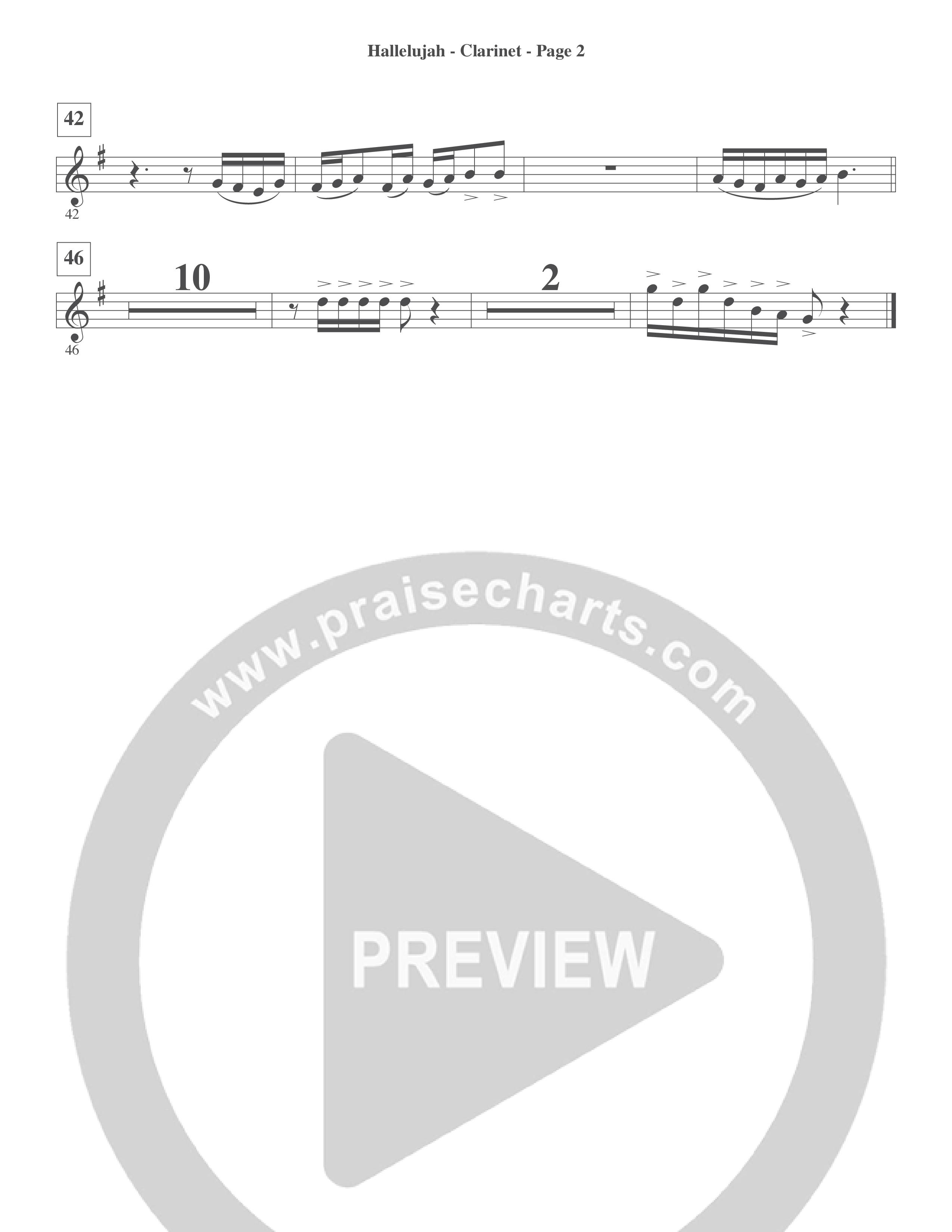 Hallelujah (Choral Anthem SATB) Clarinet (Word Music Choral / Arr. Lari Goss)
