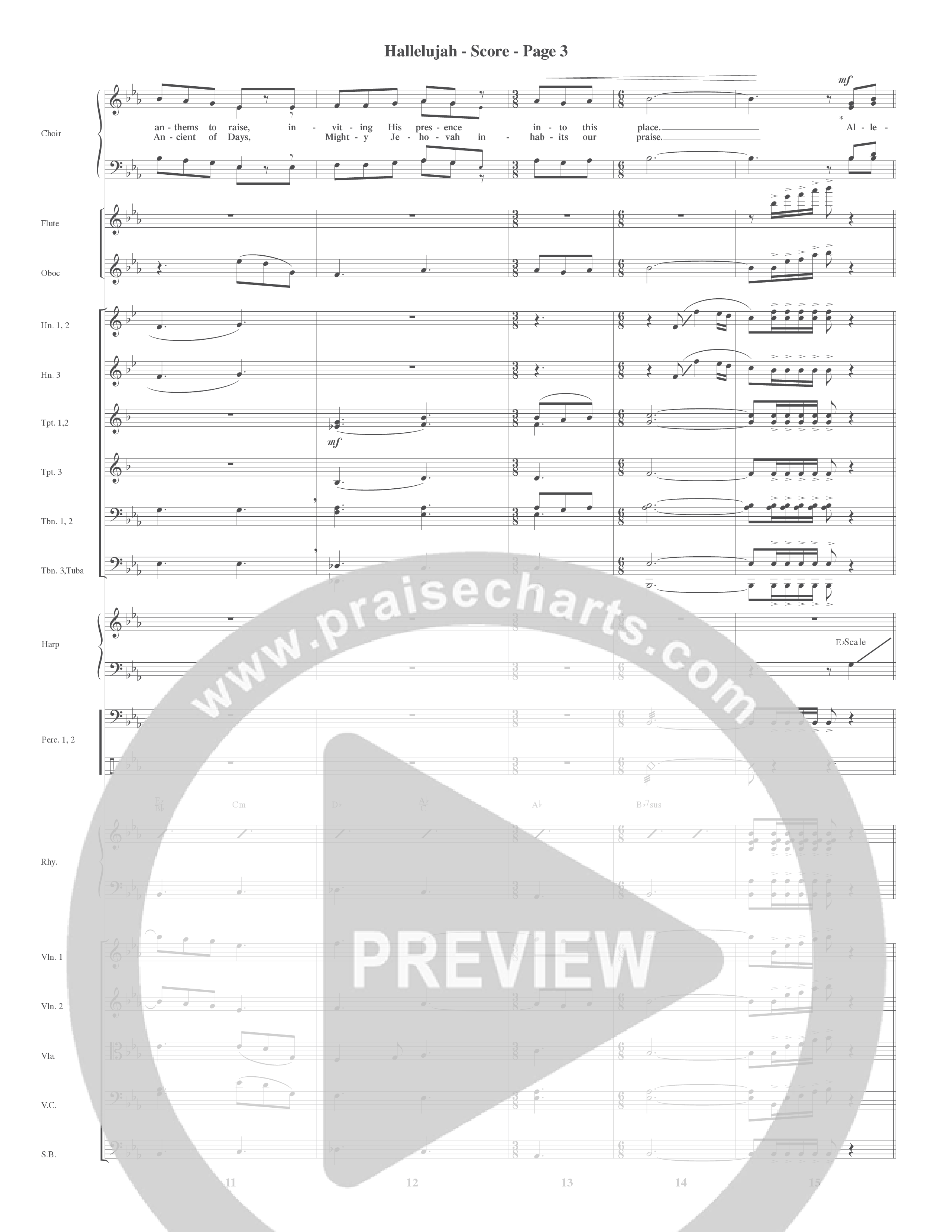 Hallelujah (Choral Anthem SATB) Orchestration (Word Music Choral / Arr. Lari Goss)