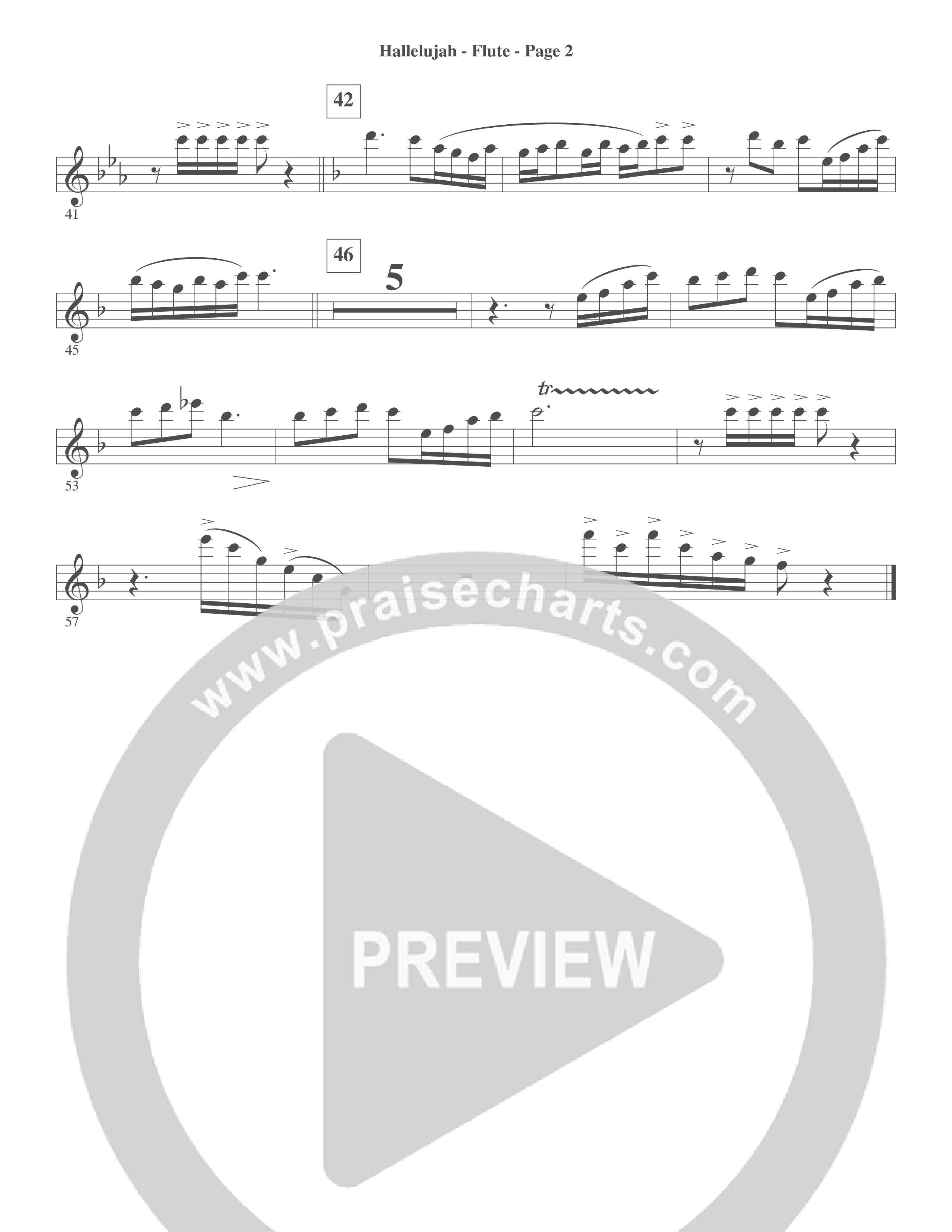 Hallelujah (Choral Anthem SATB) Flute (Word Music Choral / Arr. Lari Goss)