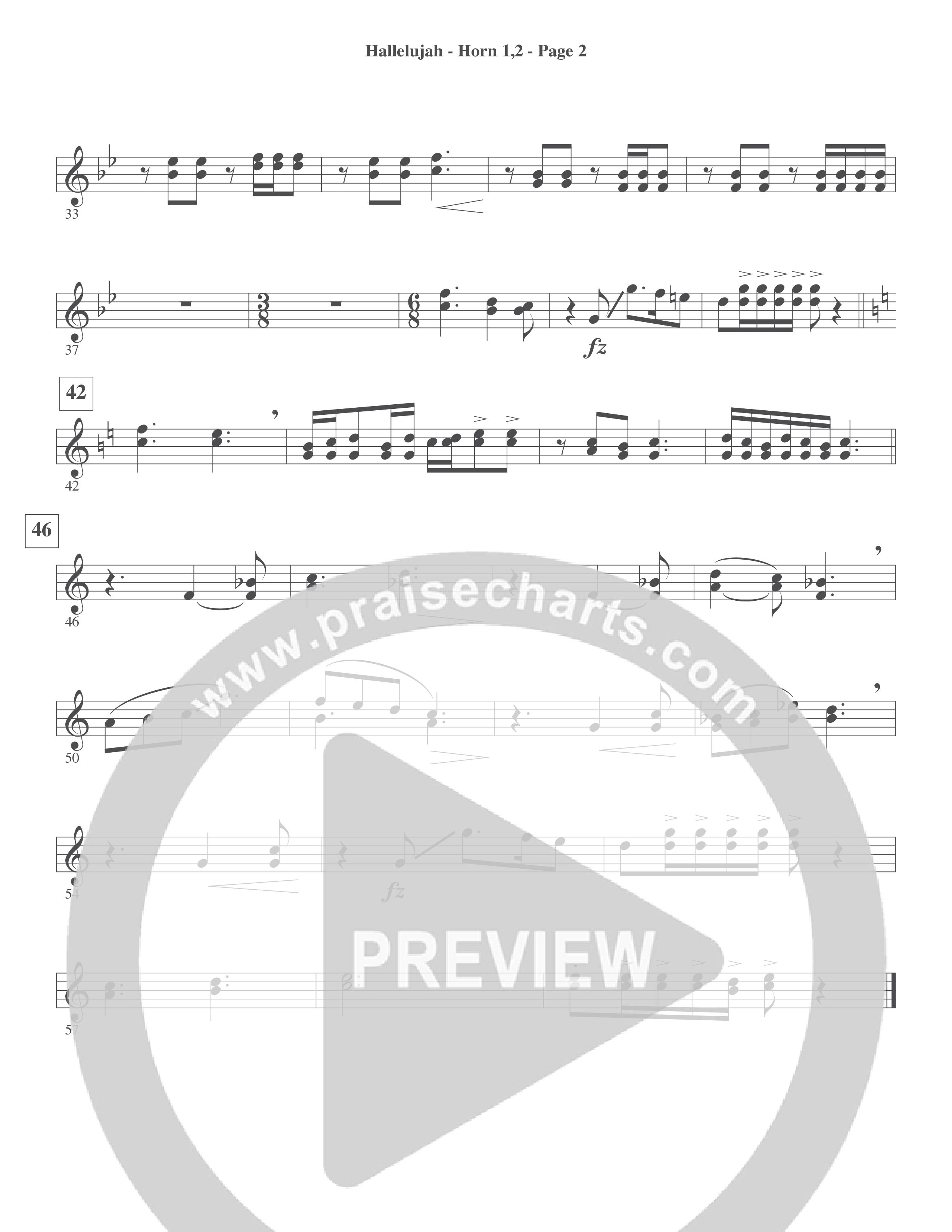 Hallelujah (Choral Anthem SATB) French Horn (Word Music Choral / Arr. Lari Goss)