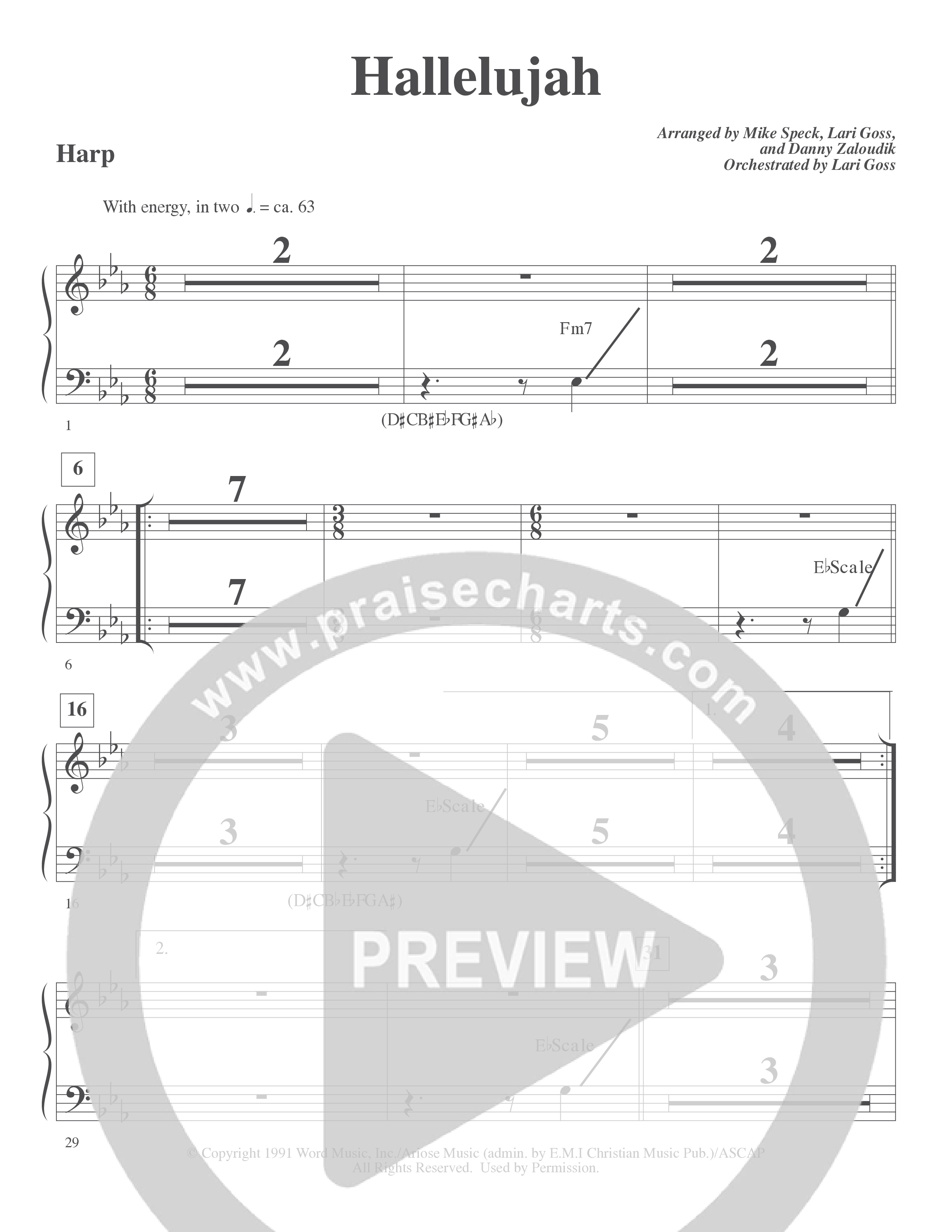 Hallelujah (Choral Anthem SATB) Harp (Word Music Choral / Arr. Lari Goss)