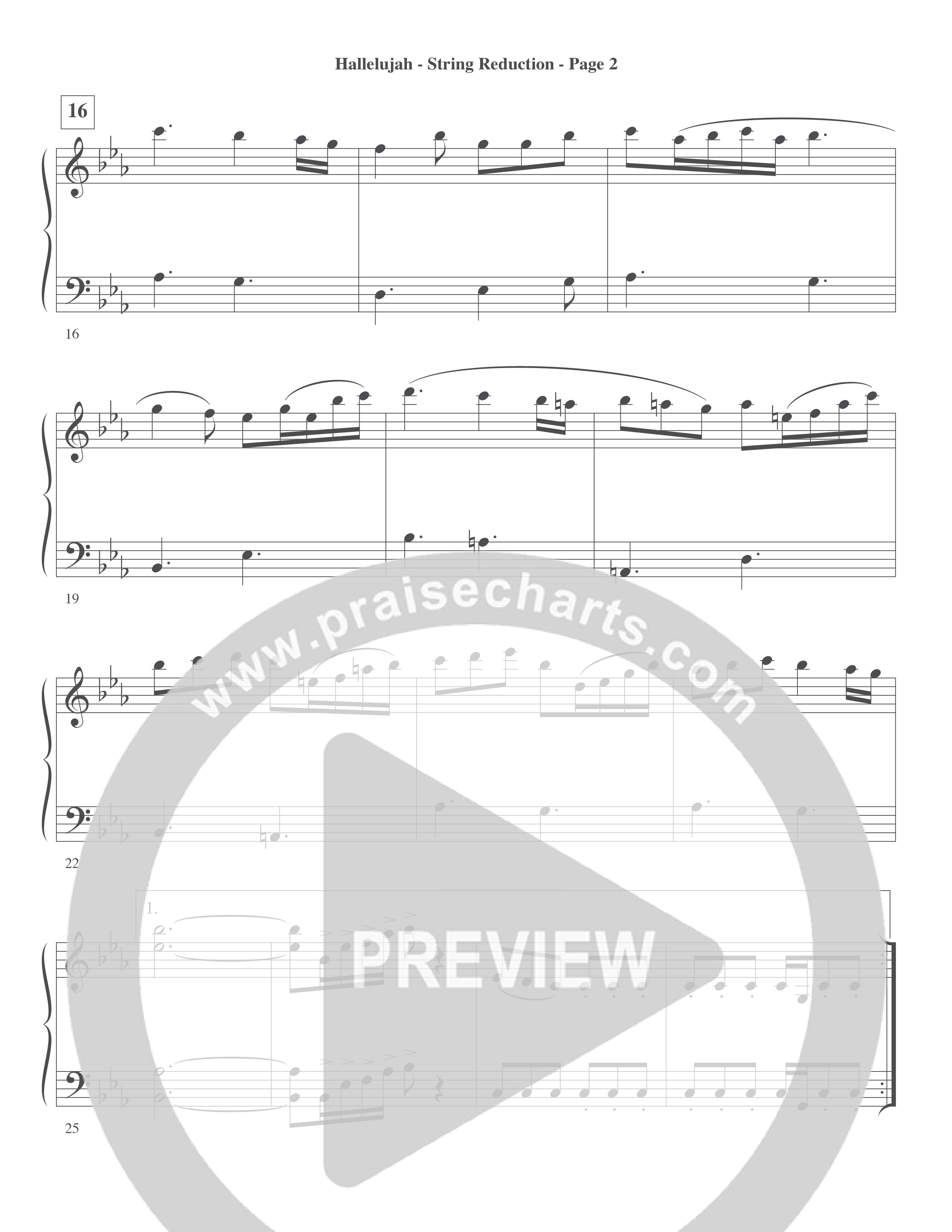 Hallelujah (Choral Anthem SATB) String Reduction (Word Music Choral / Arr. Lari Goss)