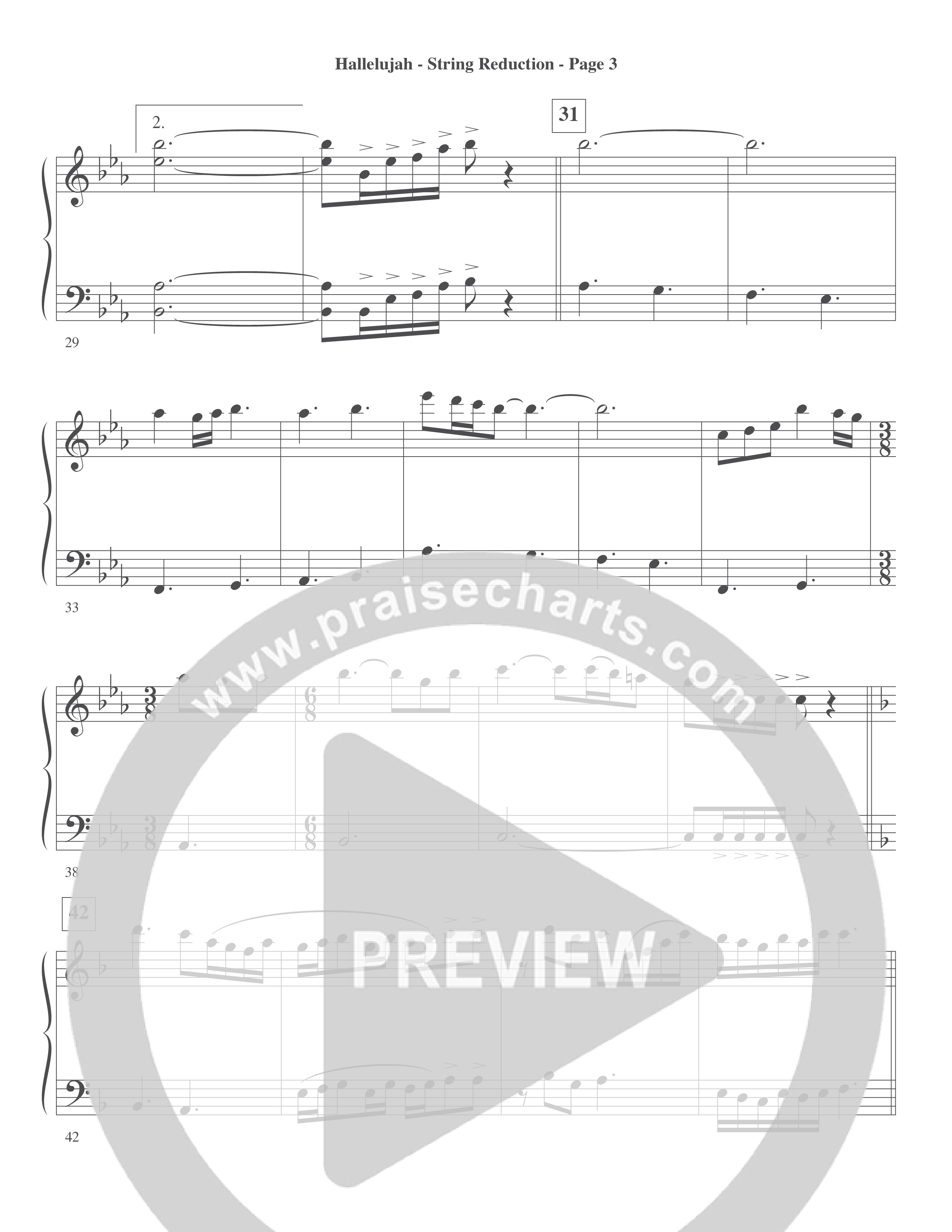 Hallelujah (Choral Anthem SATB) String Reduction (Word Music Choral / Arr. Lari Goss)