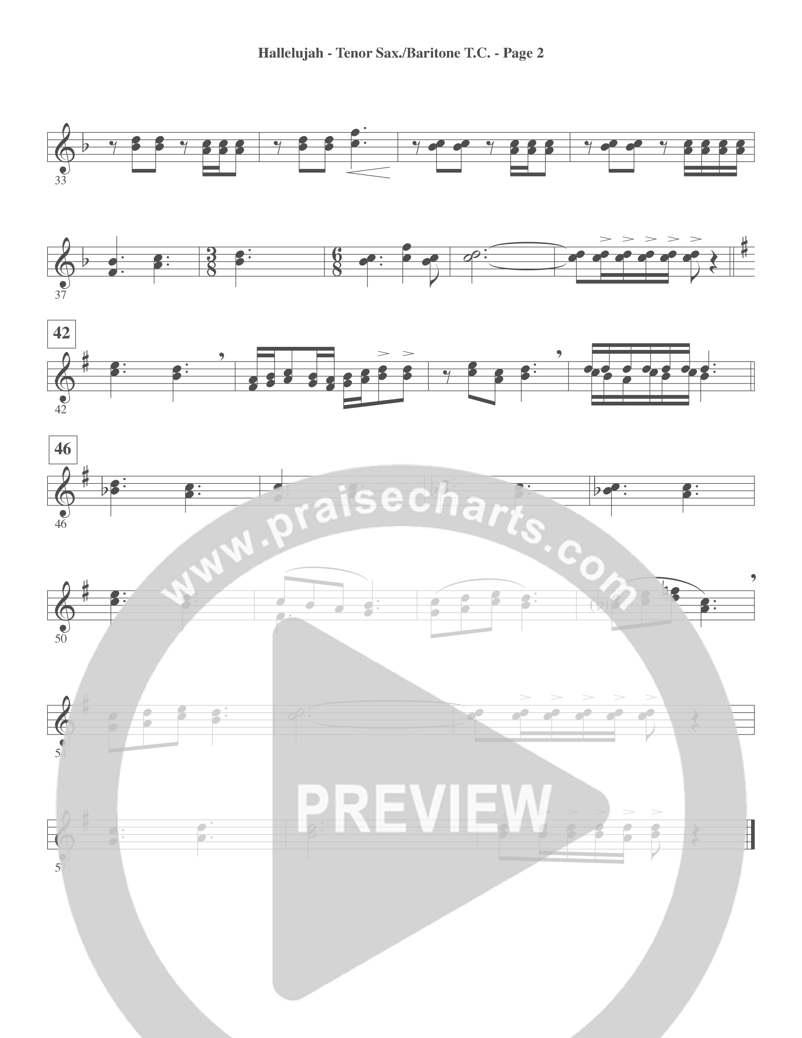 Hallelujah (Choral Anthem SATB) Tenor Sax/Baritone T.C. (Word Music Choral / Arr. Lari Goss)