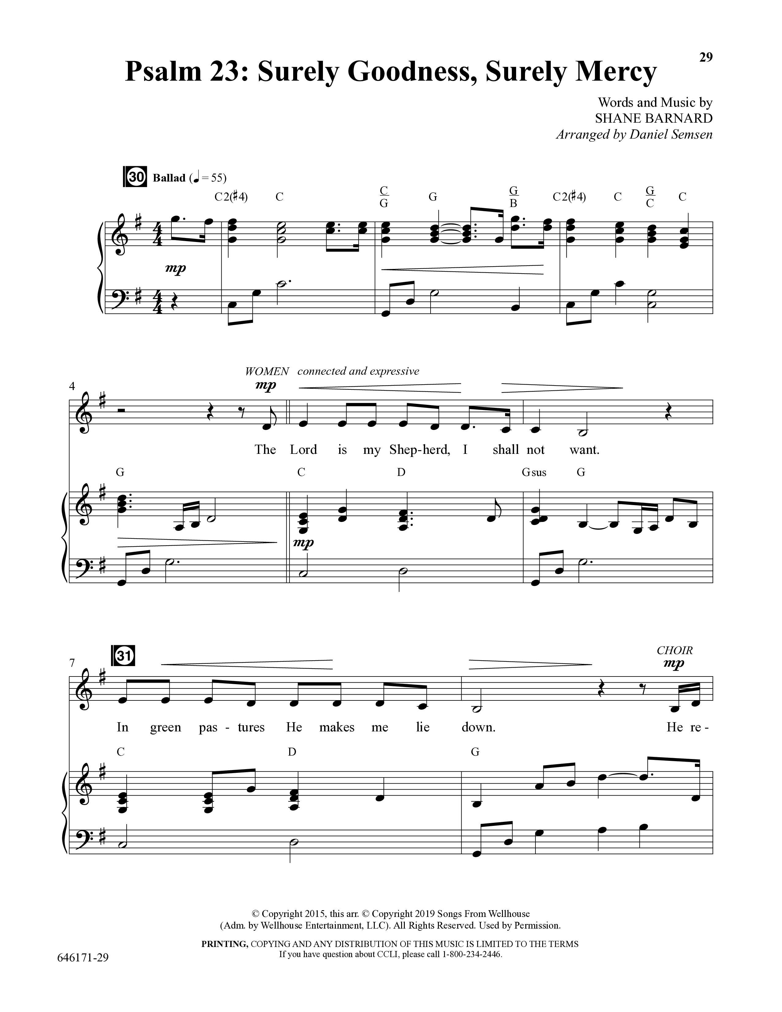 Blended (8 Song Choral Collection) Song 4 (Piano SATB) (Arr. Dale Mathews / Arr. Michael Frazier)