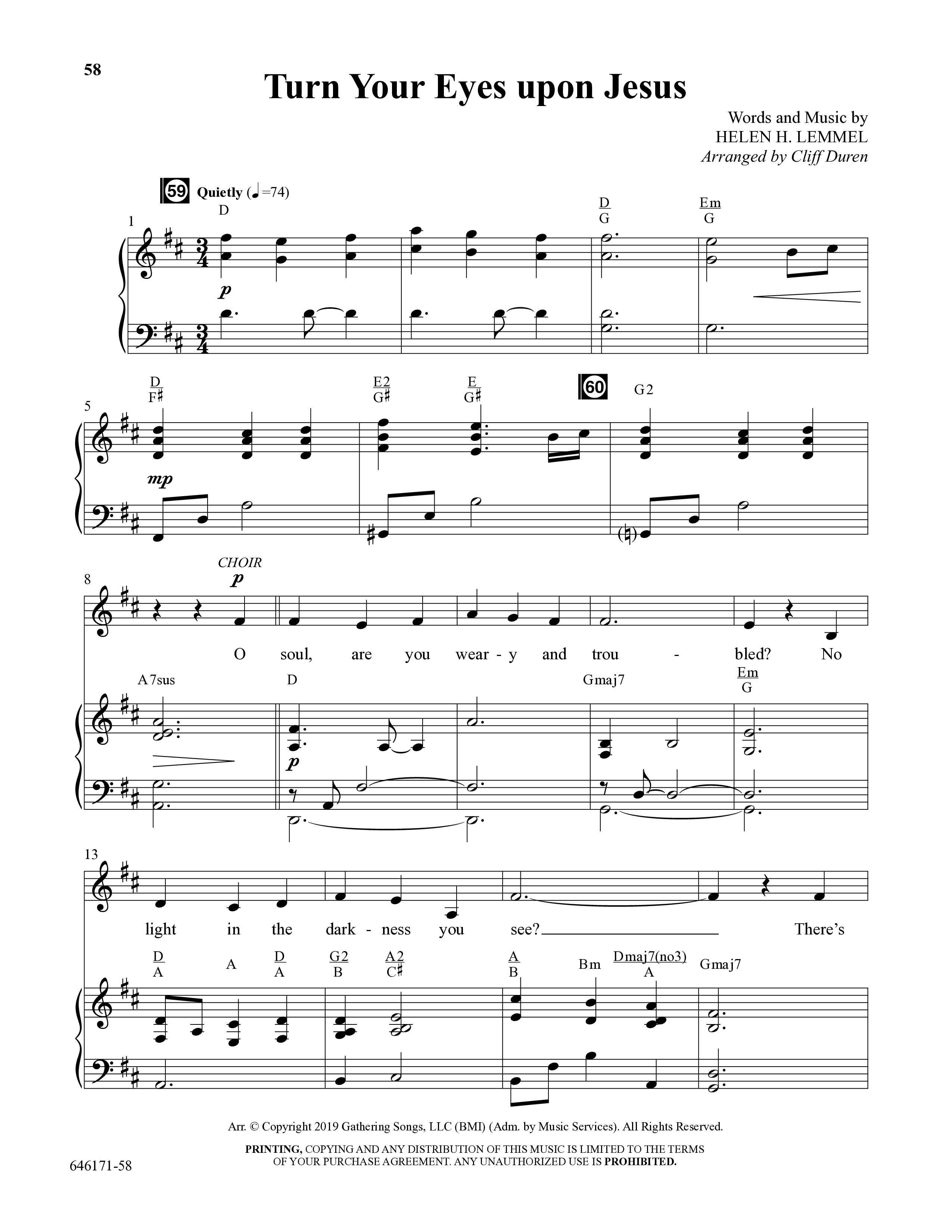 Blended (8 Song Choral Collection) Song 7 (Piano SATB) (Arr. Dale Mathews / Arr. Michael Frazier)