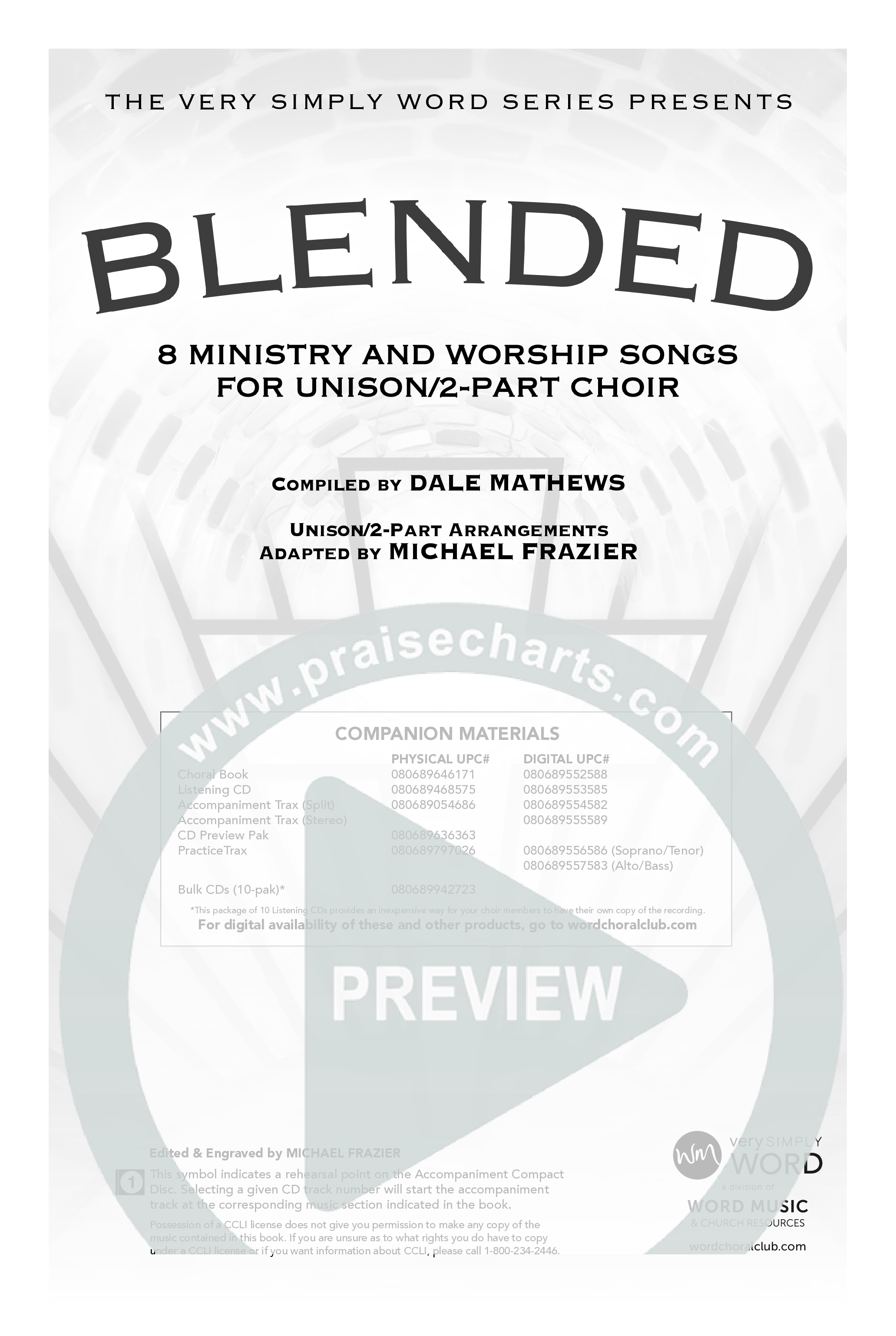 Blended (8 Song Choral Collection) Choral Book (Arr. Dale Mathews / Arr. Michael Frazier)