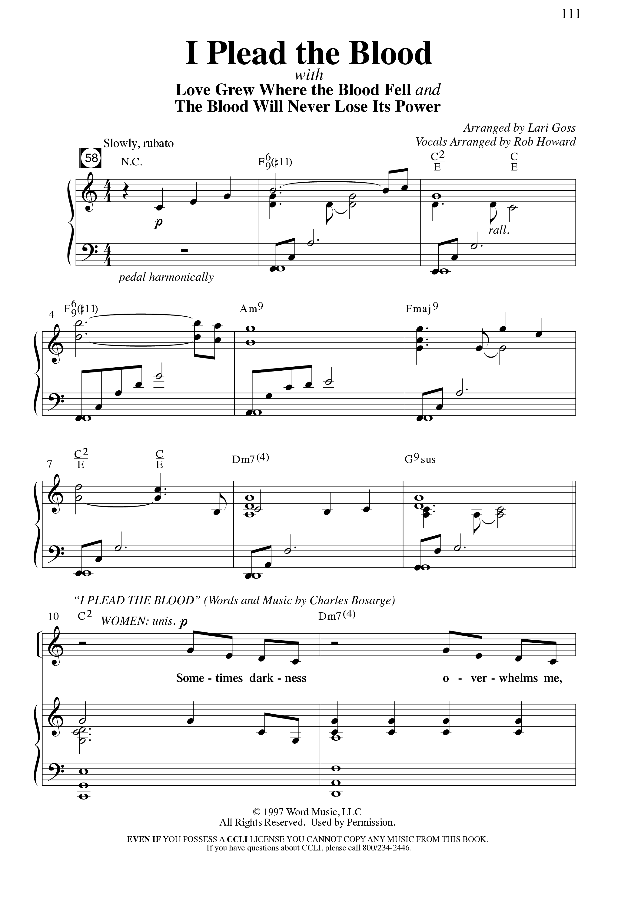 By The Way Of The Cross (12 Song Choral Collection) Song 11 (Piano SATB) (Arr. Mike Speck / Arr. Lari Goss / Arr. Danny Zaloudik)