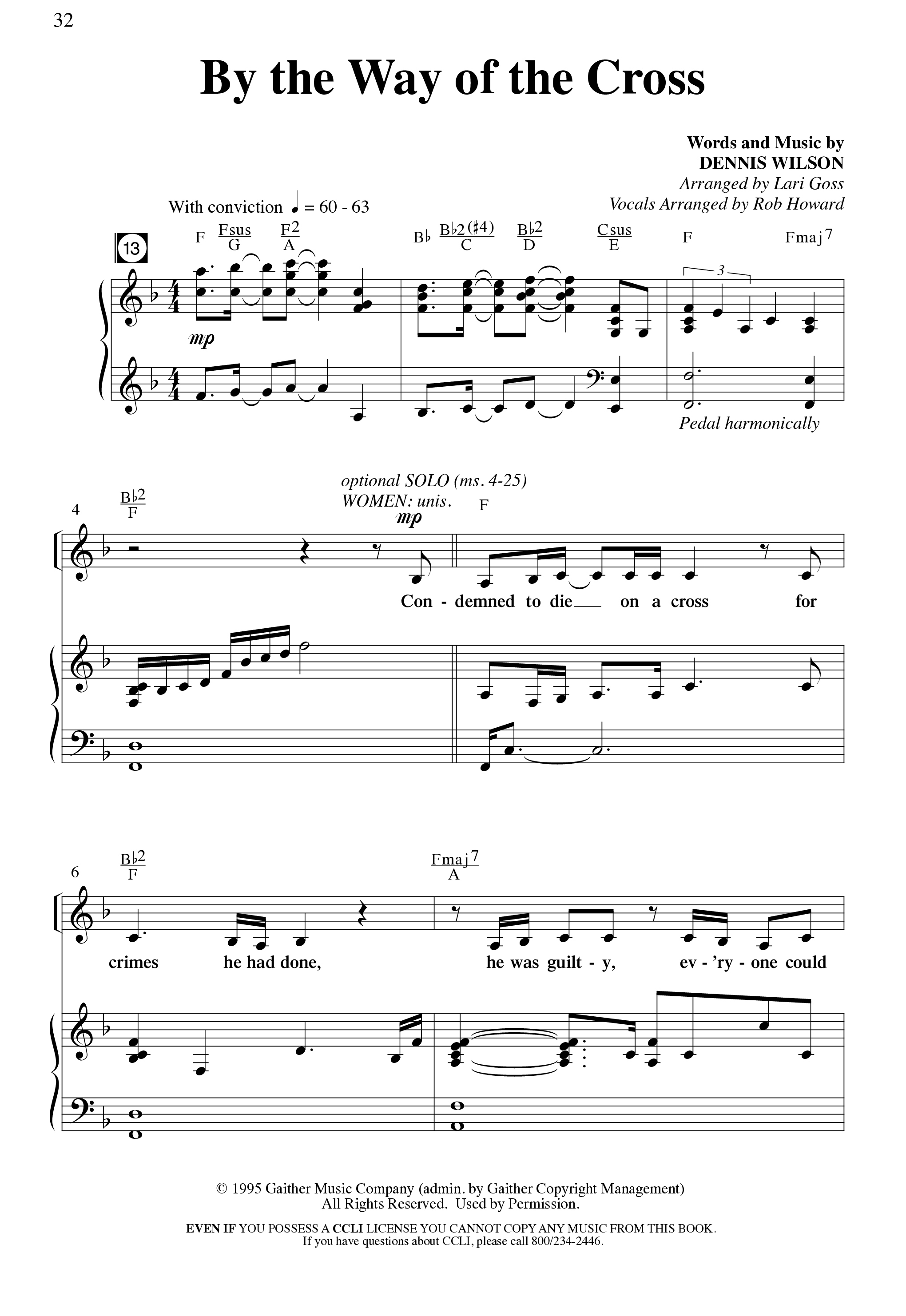 By The Way Of The Cross (12 Song Choral Collection) Song 3 (Piano SATB) (Arr. Mike Speck / Arr. Lari Goss / Arr. Danny Zaloudik)