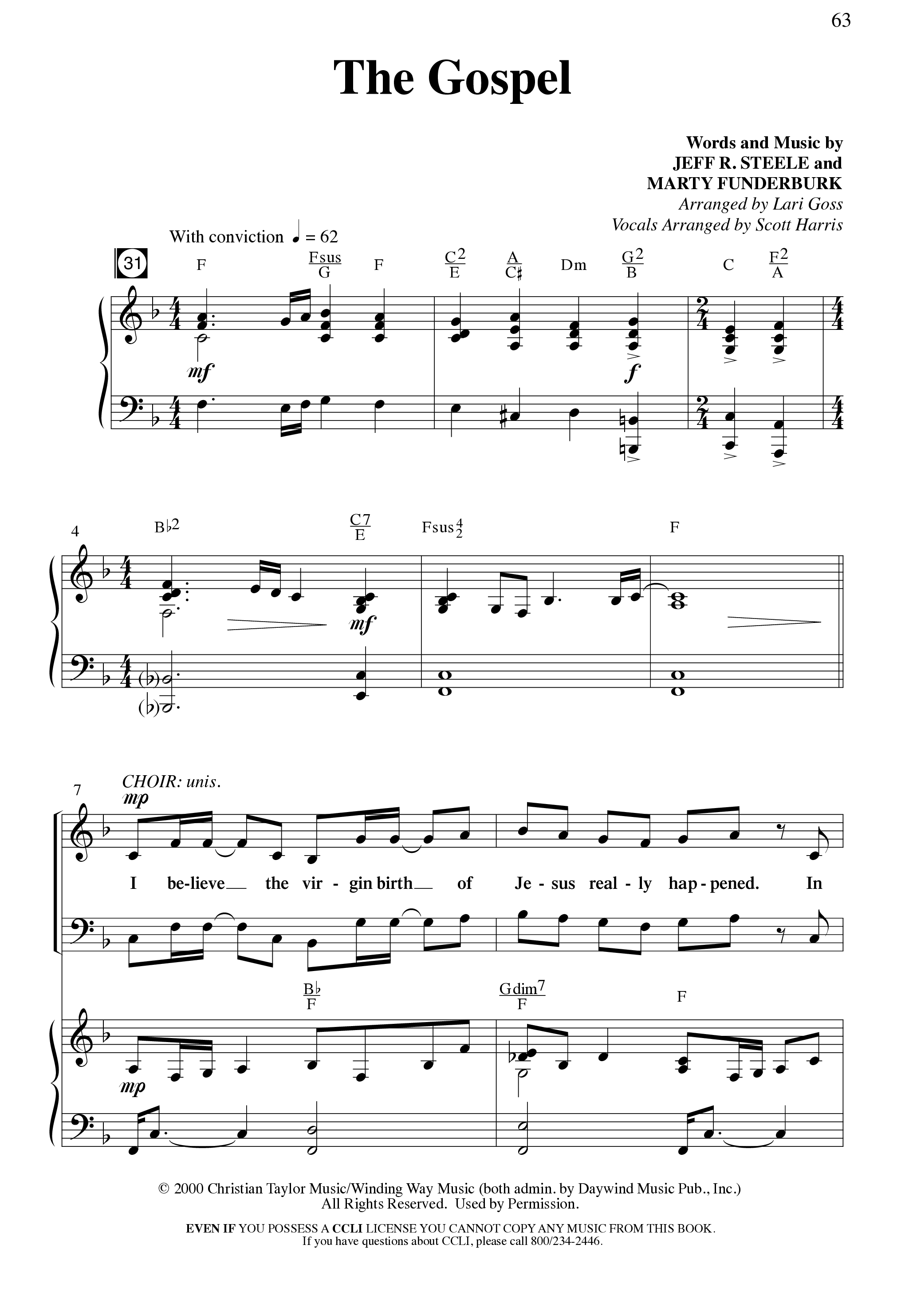 By The Way Of The Cross (12 Song Choral Collection) Song 6 (Piano SATB) (Arr. Mike Speck / Arr. Lari Goss / Arr. Danny Zaloudik)