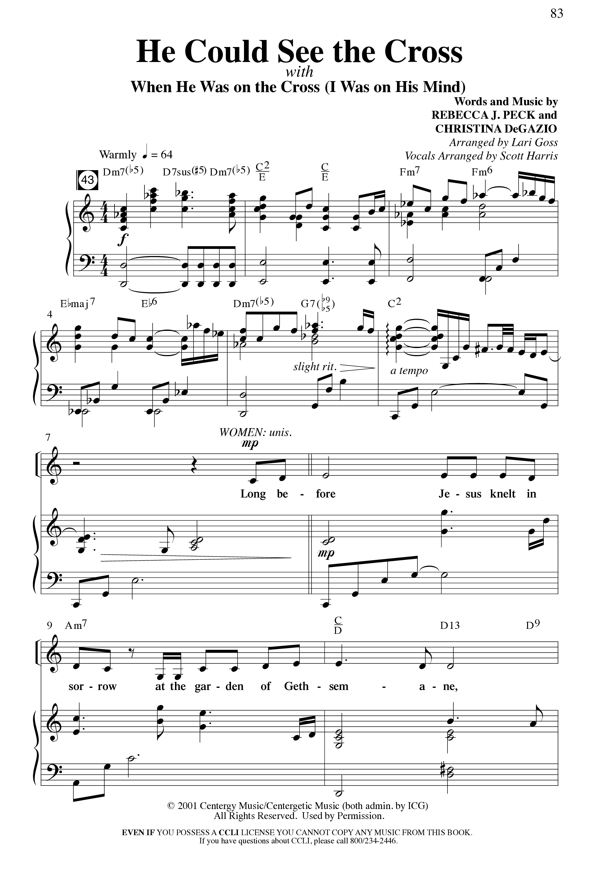 By The Way Of The Cross (12 Song Choral Collection) Song 8 (Piano SATB) (Arr. Mike Speck / Arr. Lari Goss / Arr. Danny Zaloudik)