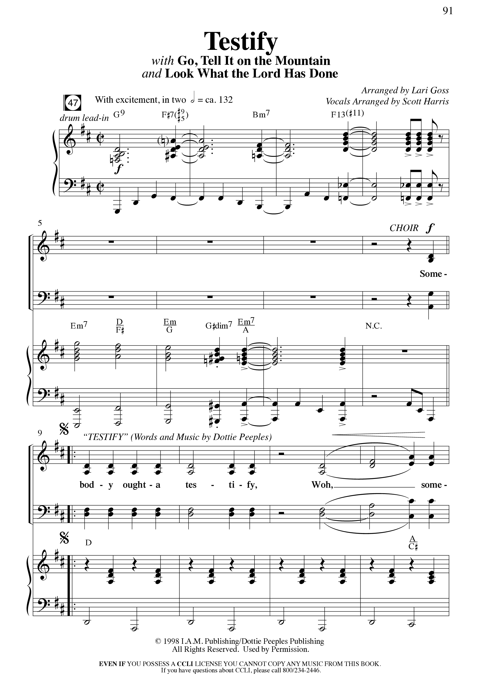 By The Way Of The Cross (12 Song Choral Collection) Song 9 (Piano SATB) (Arr. Mike Speck / Arr. Lari Goss / Arr. Danny Zaloudik)