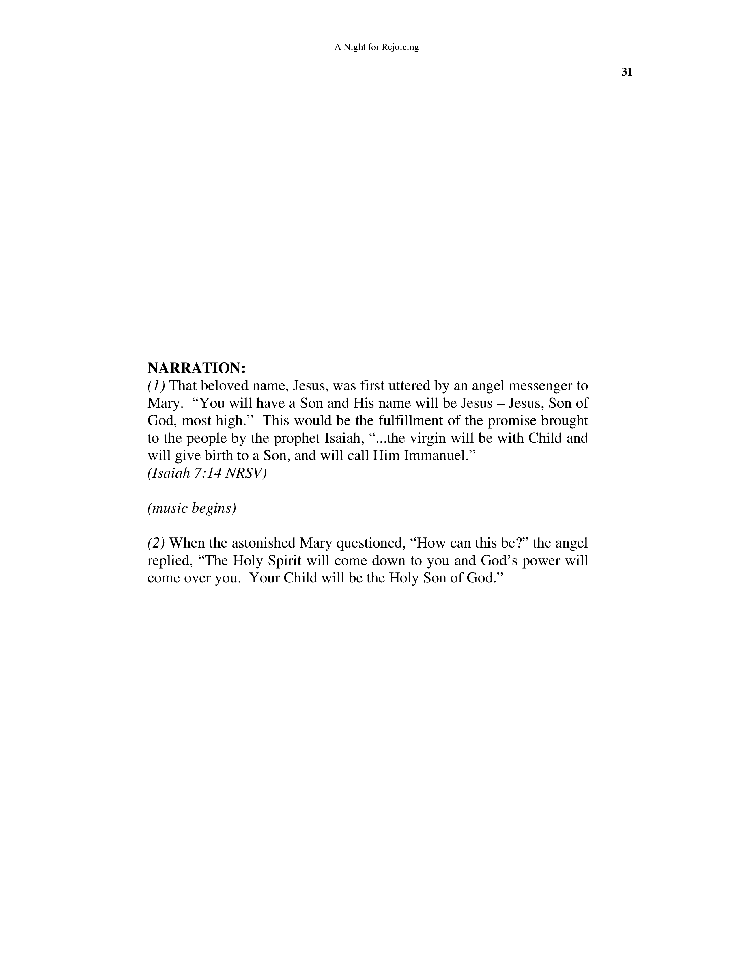 A Night For Rejoicing (10 Song Choral Collection) Song 11 (Piano SATB) (Arr. Lee Dengler / Arr. Susan Naus Dengler / Orch. Phillip Keveren)