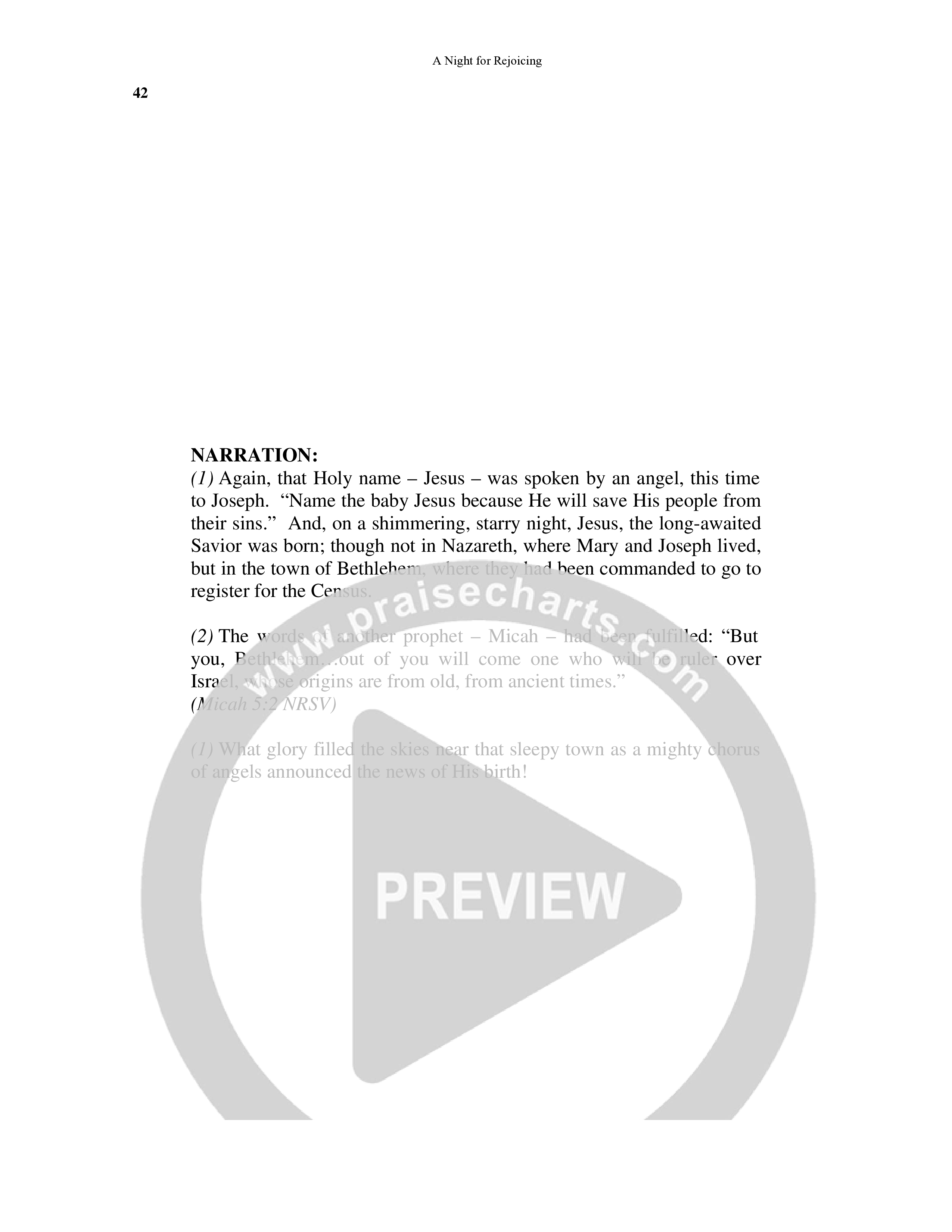 A Night For Rejoicing (10 Song Choral Collection) Song 11 (Piano SATB) (Arr. Lee Dengler / Arr. Susan Naus Dengler / Orch. Phillip Keveren)