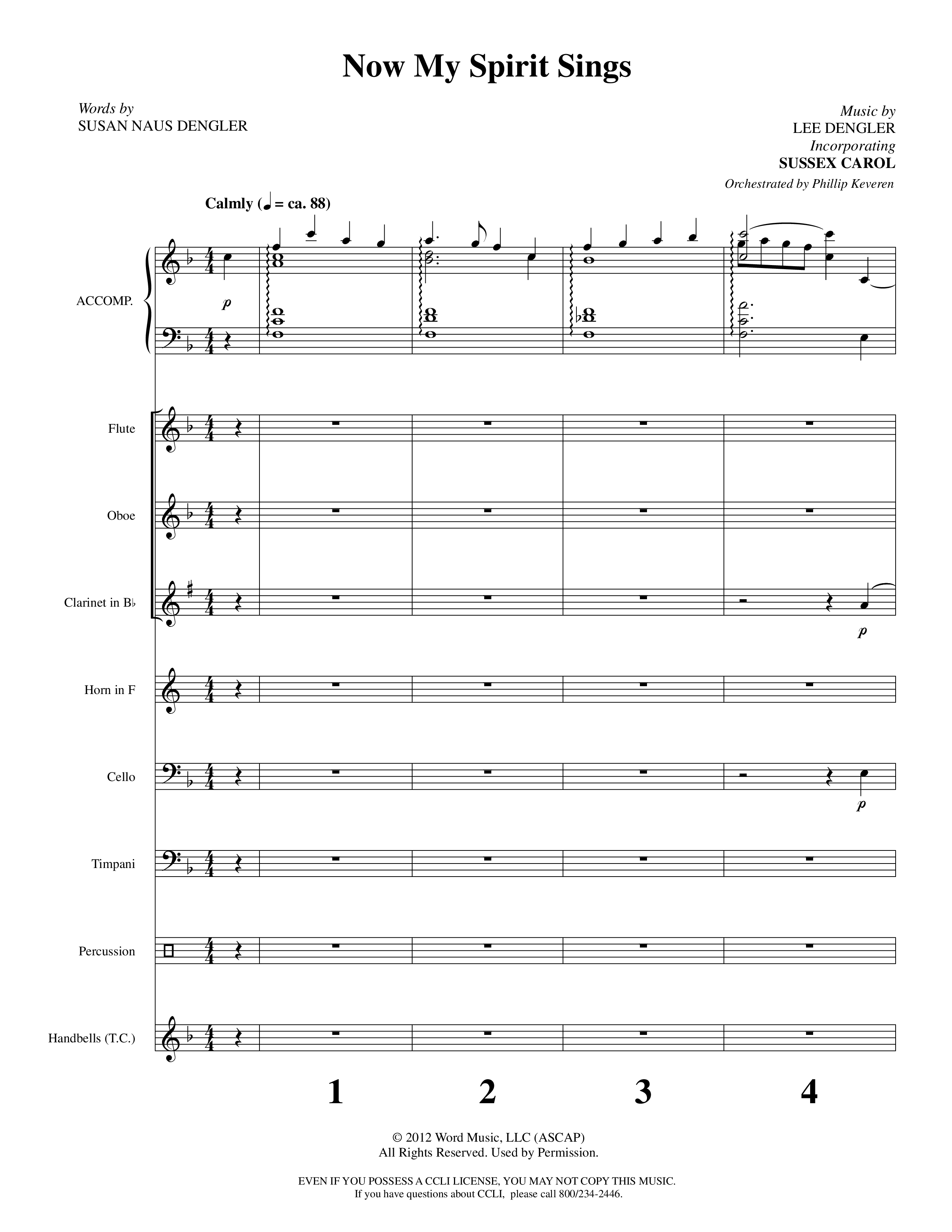 A Night For Rejoicing (10 Song Choral Collection) Song 5 (Orchestration) (Arr. Lee Dengler / Arr. Susan Naus Dengler / Orch. Phillip Keveren)
