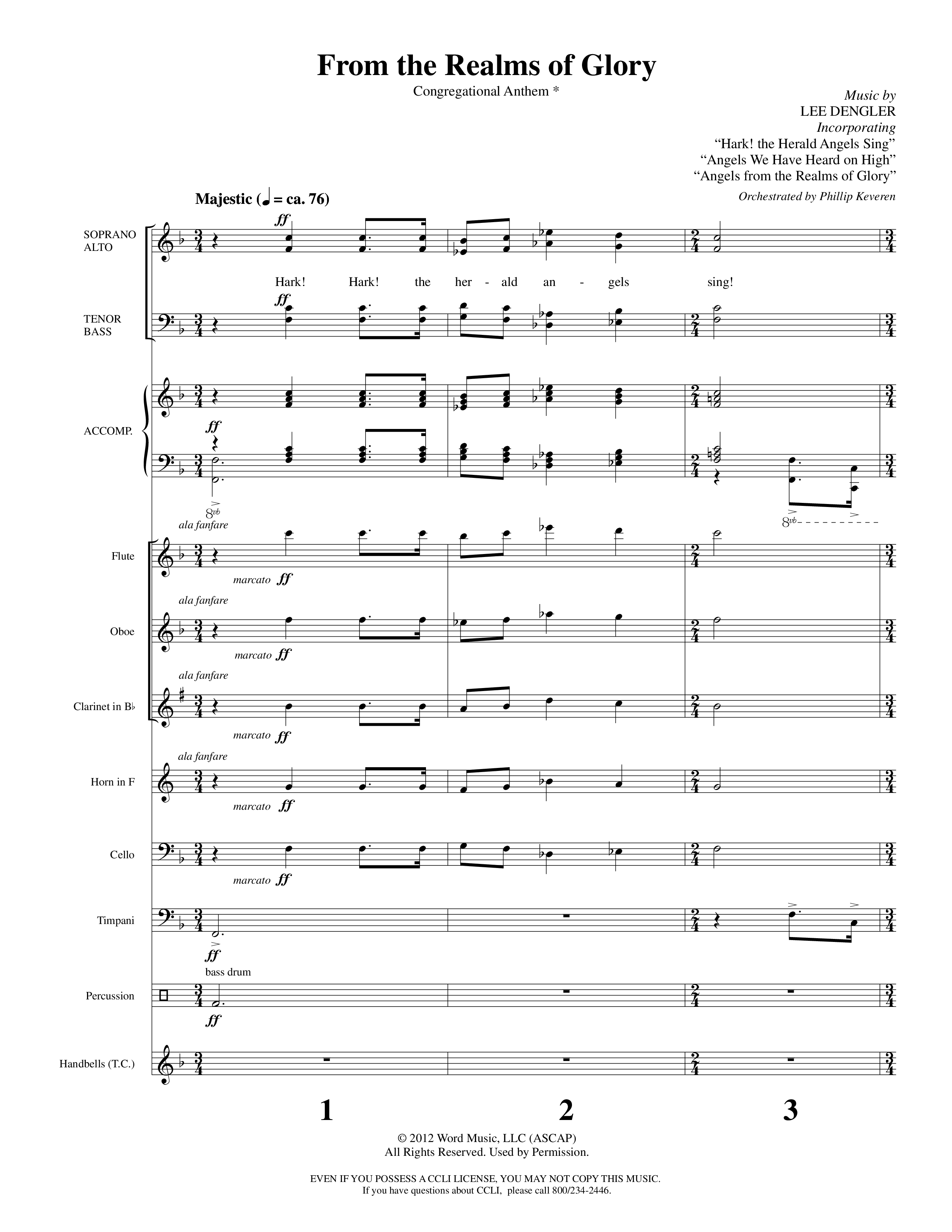 A Night For Rejoicing (10 Song Choral Collection) Song 6 (Orchestration) (Arr. Lee Dengler / Arr. Susan Naus Dengler / Orch. Phillip Keveren)