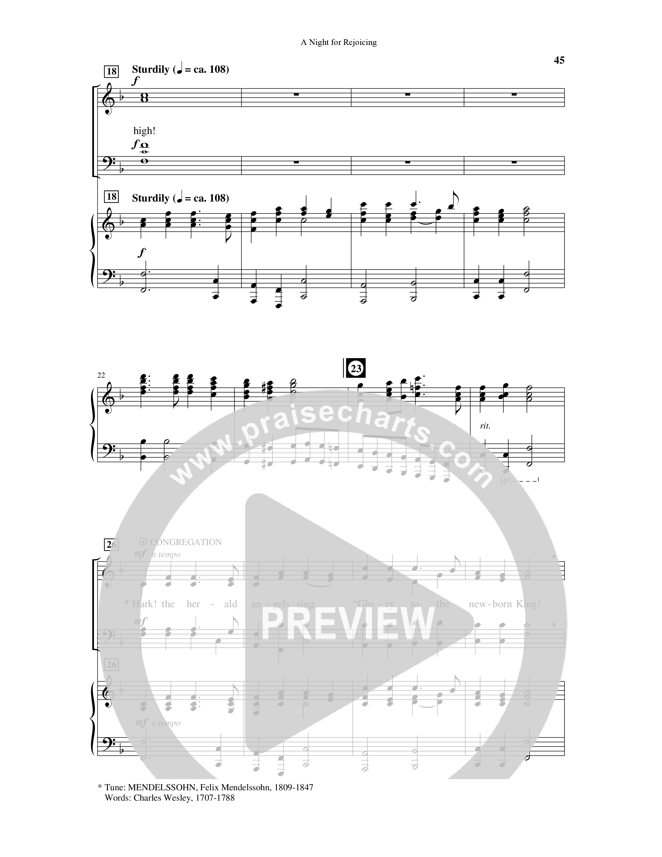 A Night For Rejoicing (10 Song Choral Collection) Song 6 (Piano SATB) (Arr. Lee Dengler / Arr. Susan Naus Dengler / Orch. Phillip Keveren)