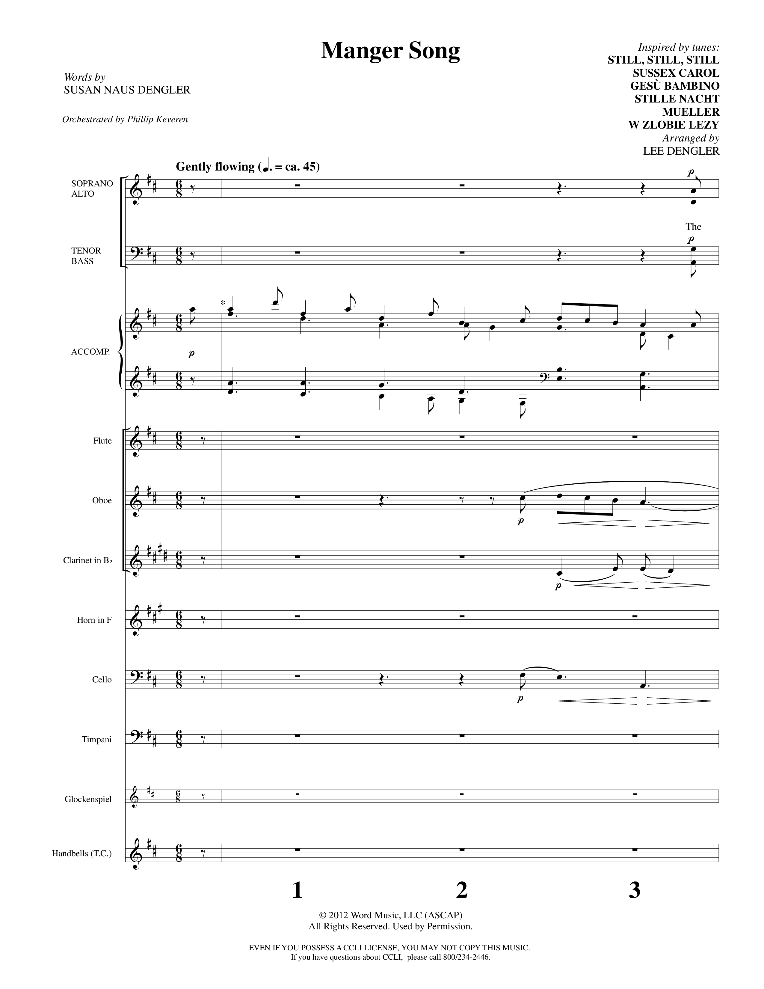 A Night For Rejoicing (10 Song Choral Collection) Song 7 (Orchestration) (Arr. Lee Dengler / Arr. Susan Naus Dengler / Orch. Phillip Keveren)