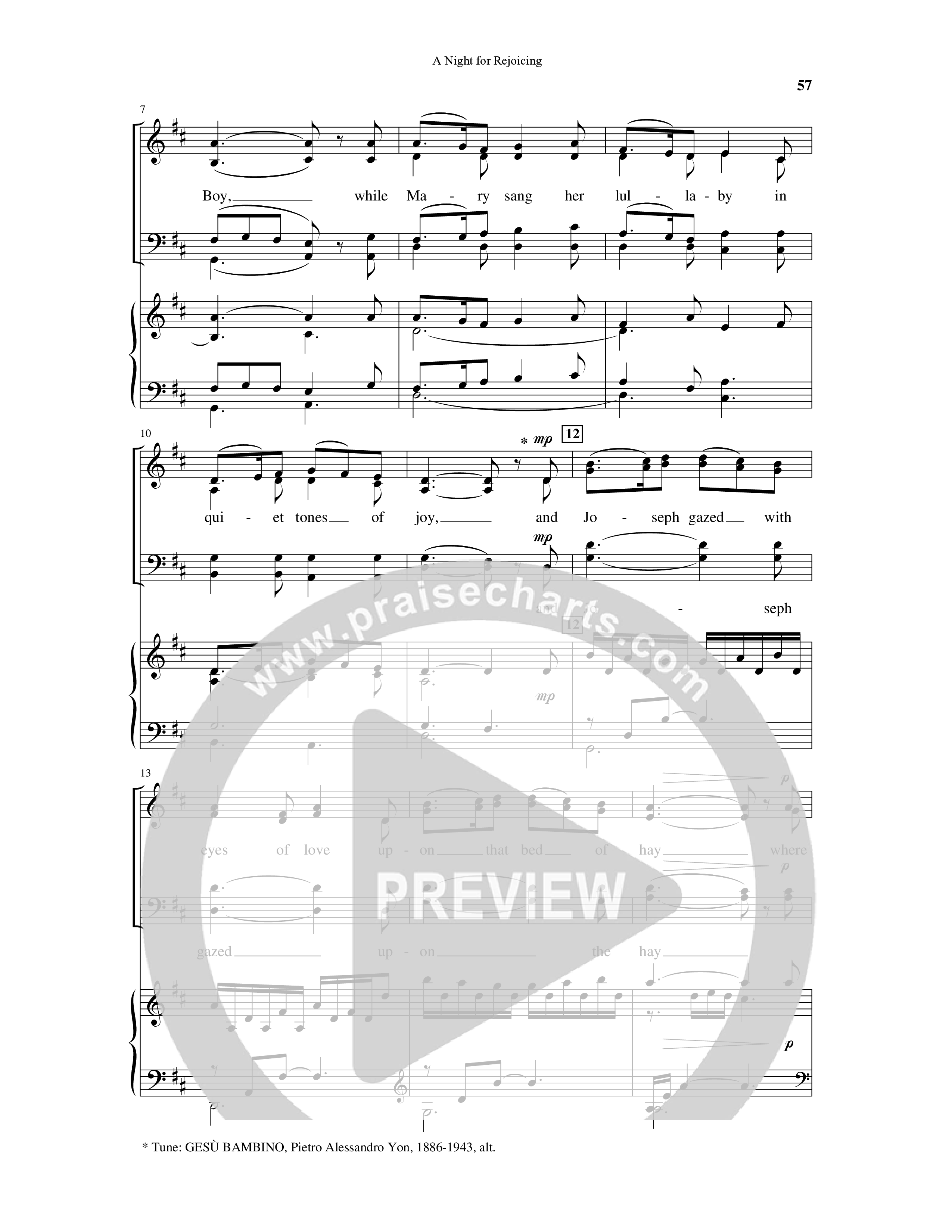 A Night For Rejoicing (10 Song Choral Collection) Song 7 (Piano SATB) (Arr. Lee Dengler / Arr. Susan Naus Dengler / Orch. Phillip Keveren)