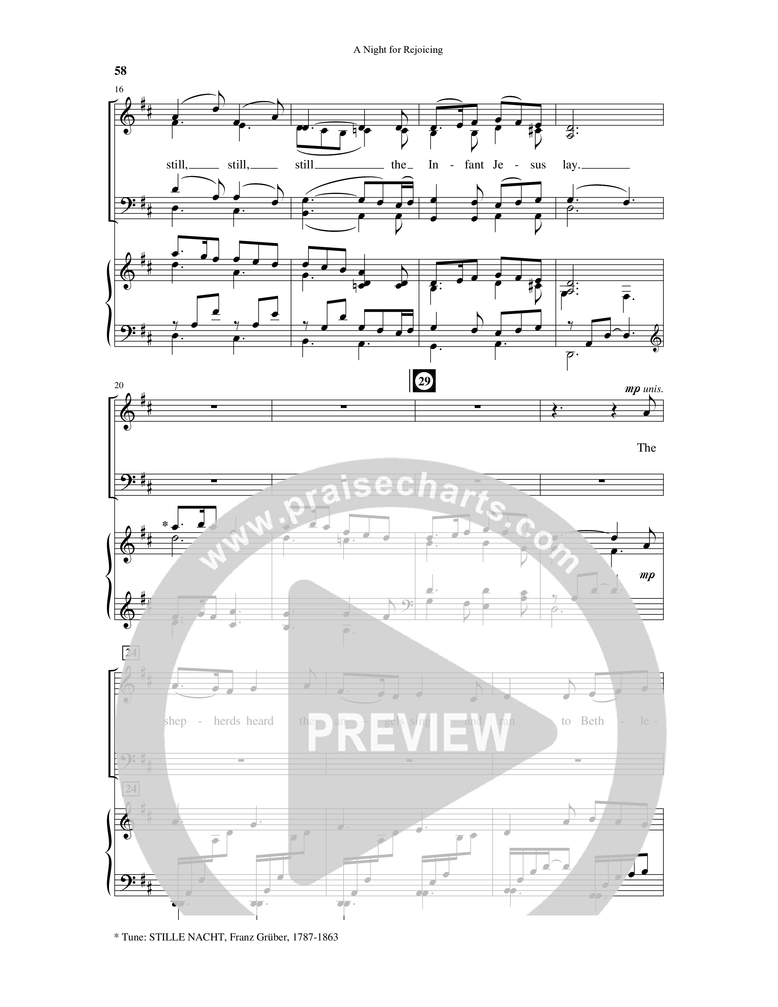 A Night For Rejoicing (10 Song Choral Collection) Song 7 (Piano SATB) (Arr. Lee Dengler / Arr. Susan Naus Dengler / Orch. Phillip Keveren)