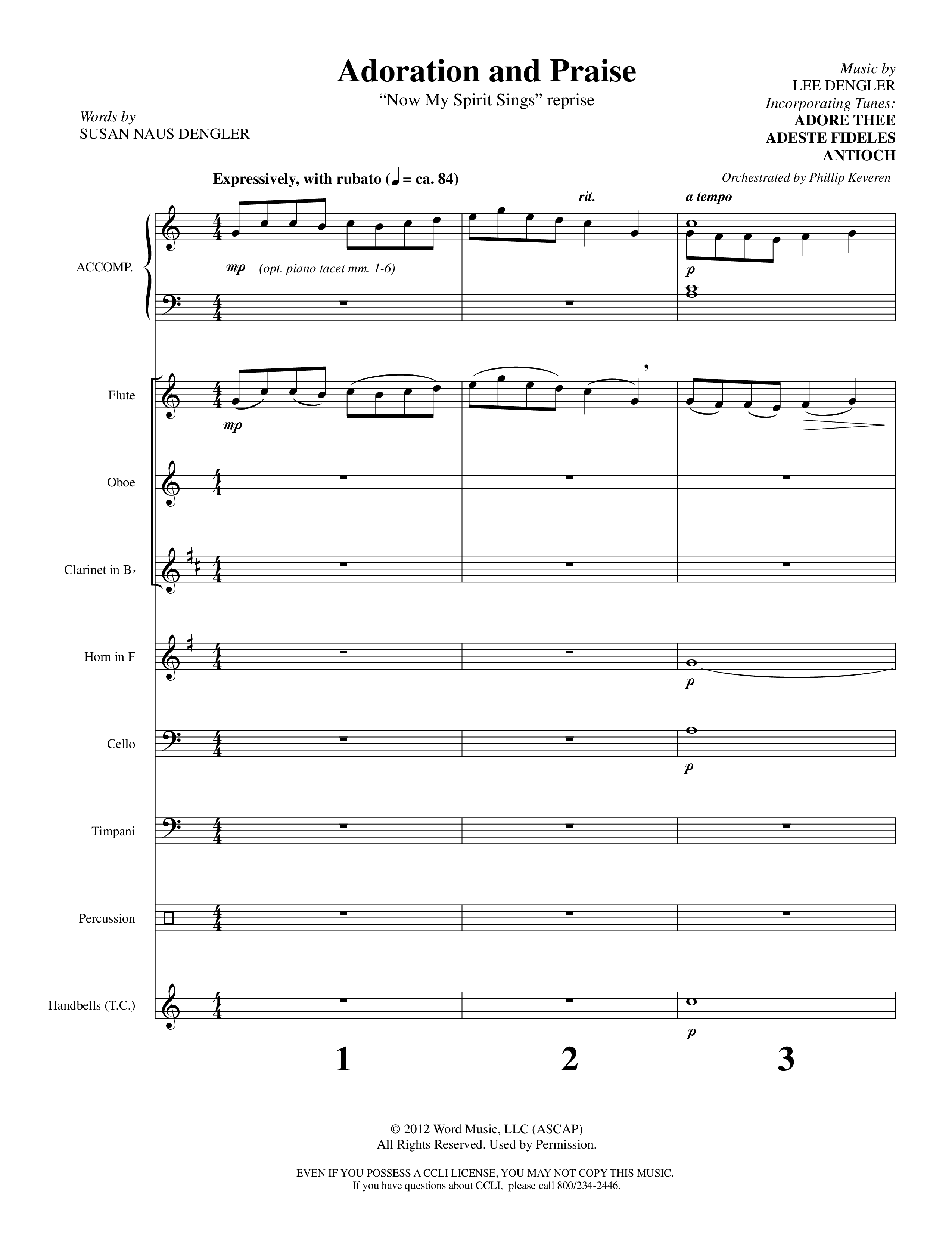 A Night For Rejoicing (10 Song Choral Collection) Song 9 (Orchestration) (Arr. Lee Dengler / Arr. Susan Naus Dengler / Orch. Phillip Keveren)