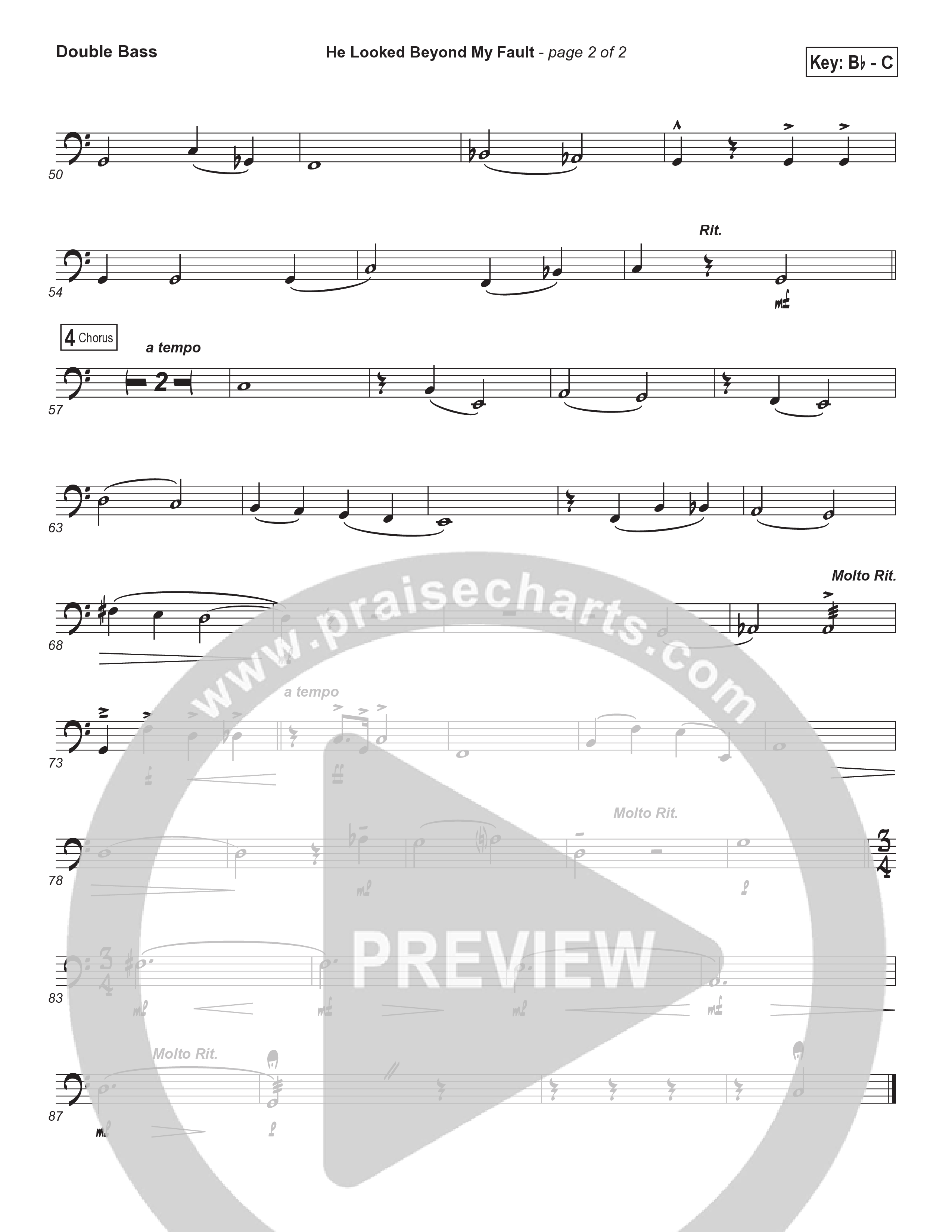 He Looked Beyond My Fault And Saw My Need (Instrumental) Double Bass (Brad Henderson)