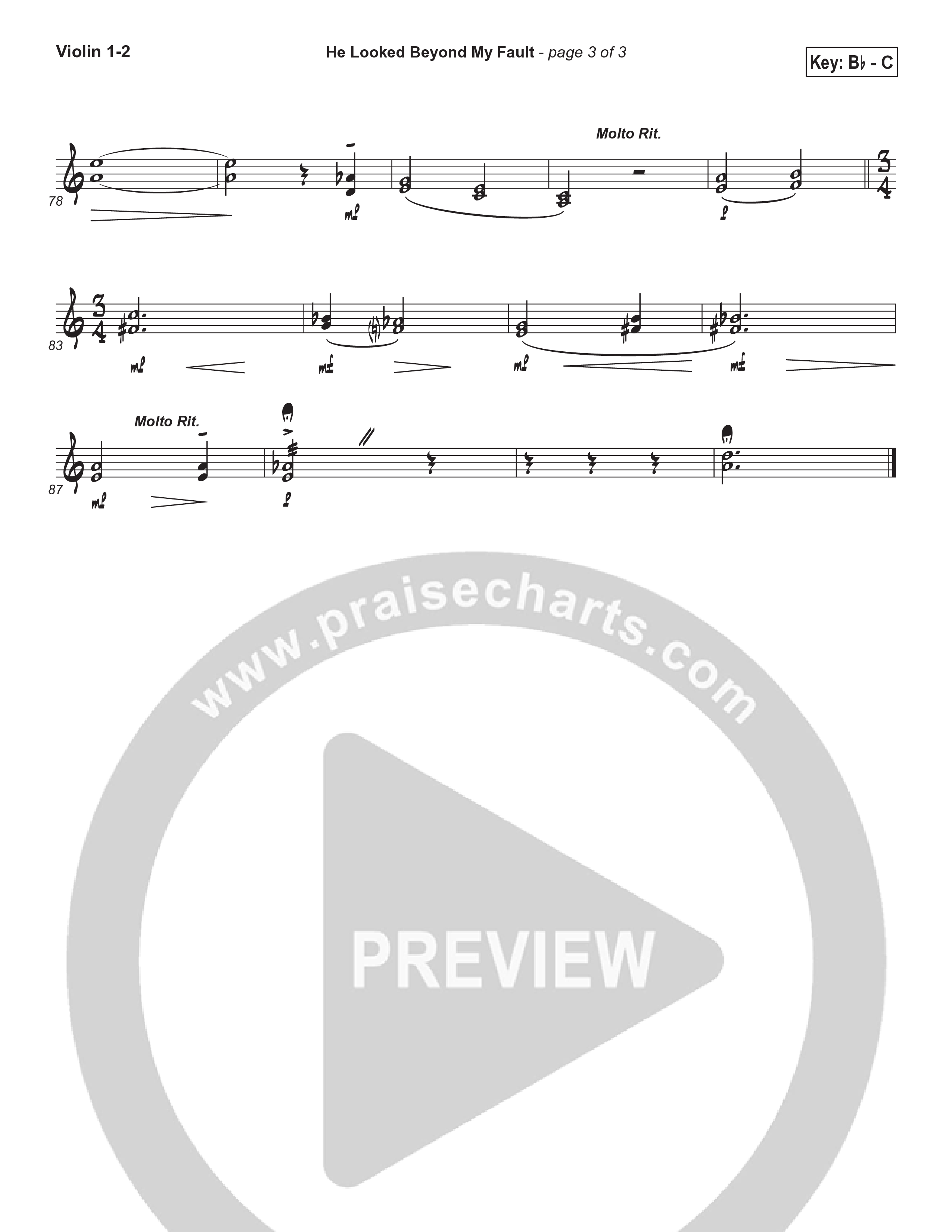 He Looked Beyond My Fault And Saw My Need (Instrumental) String Pack (Brad Henderson)