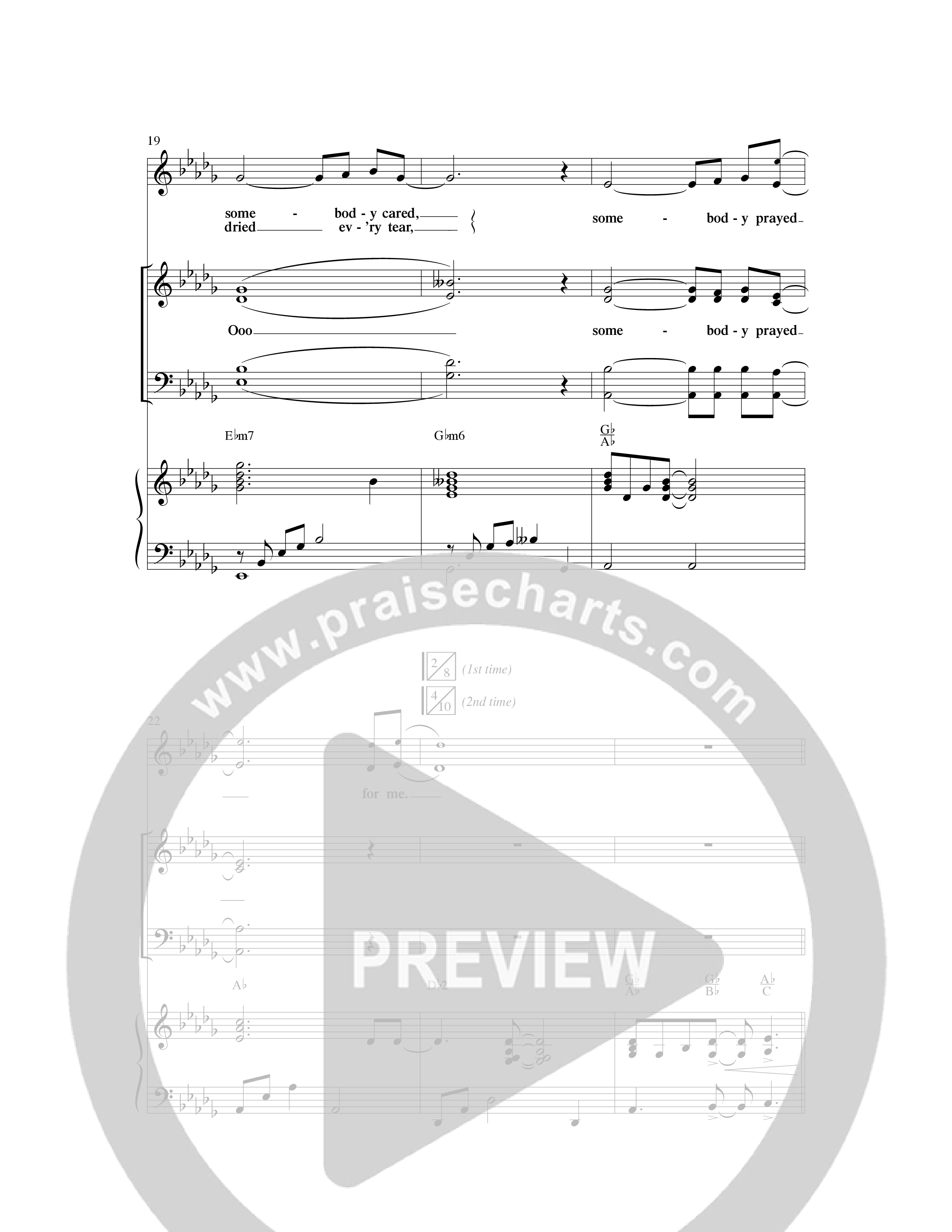 Somebody Prayed for Me (Choral Anthem SATB) Anthem (SATB/Piano) (Word Music Choral / Arr. Robert Sterling)
