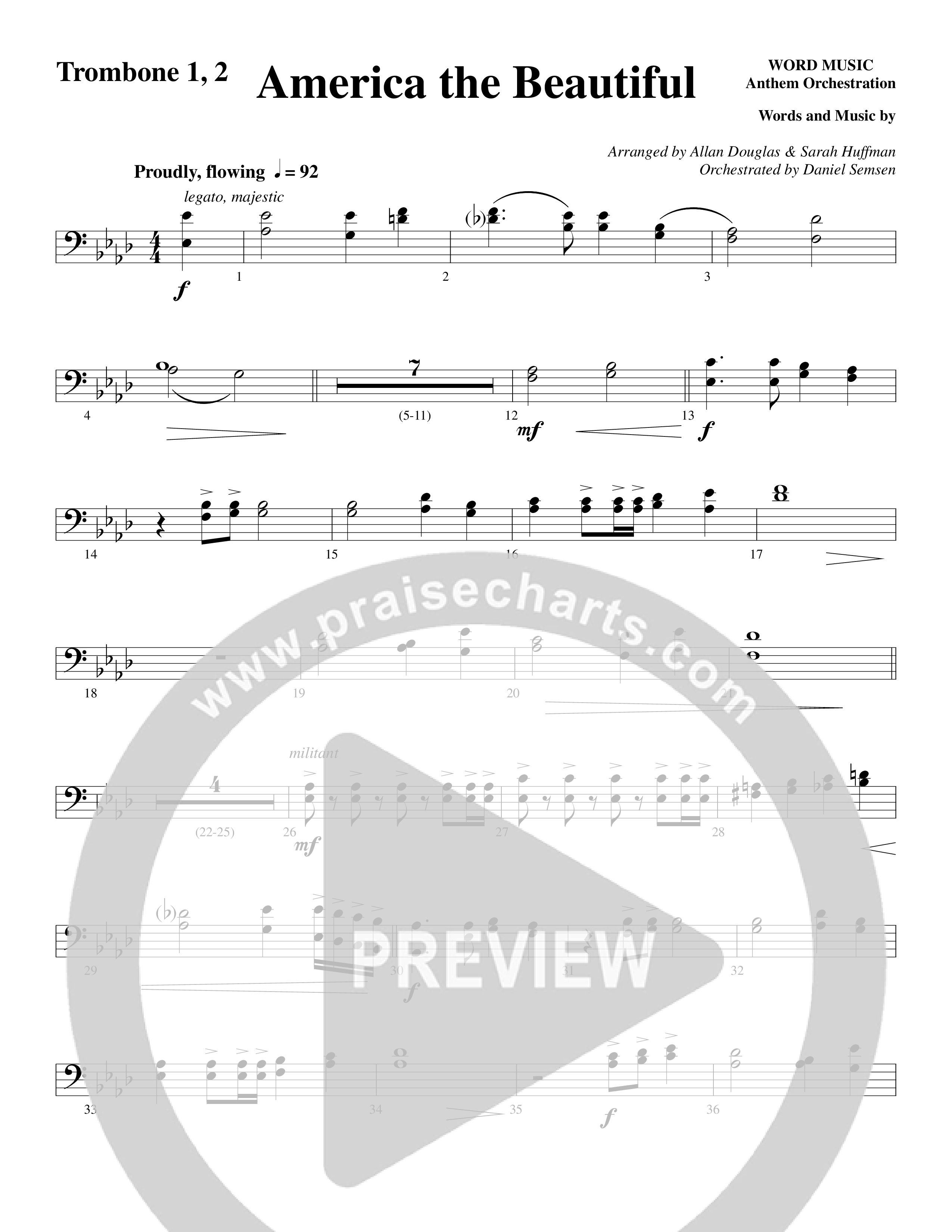 America This Is My Country (5 Song Choral Collection) Song 2 (Orchestration) (Arr. Dale Mathews / Arr. Allan Douglas / Arr. Sarah Huffman)