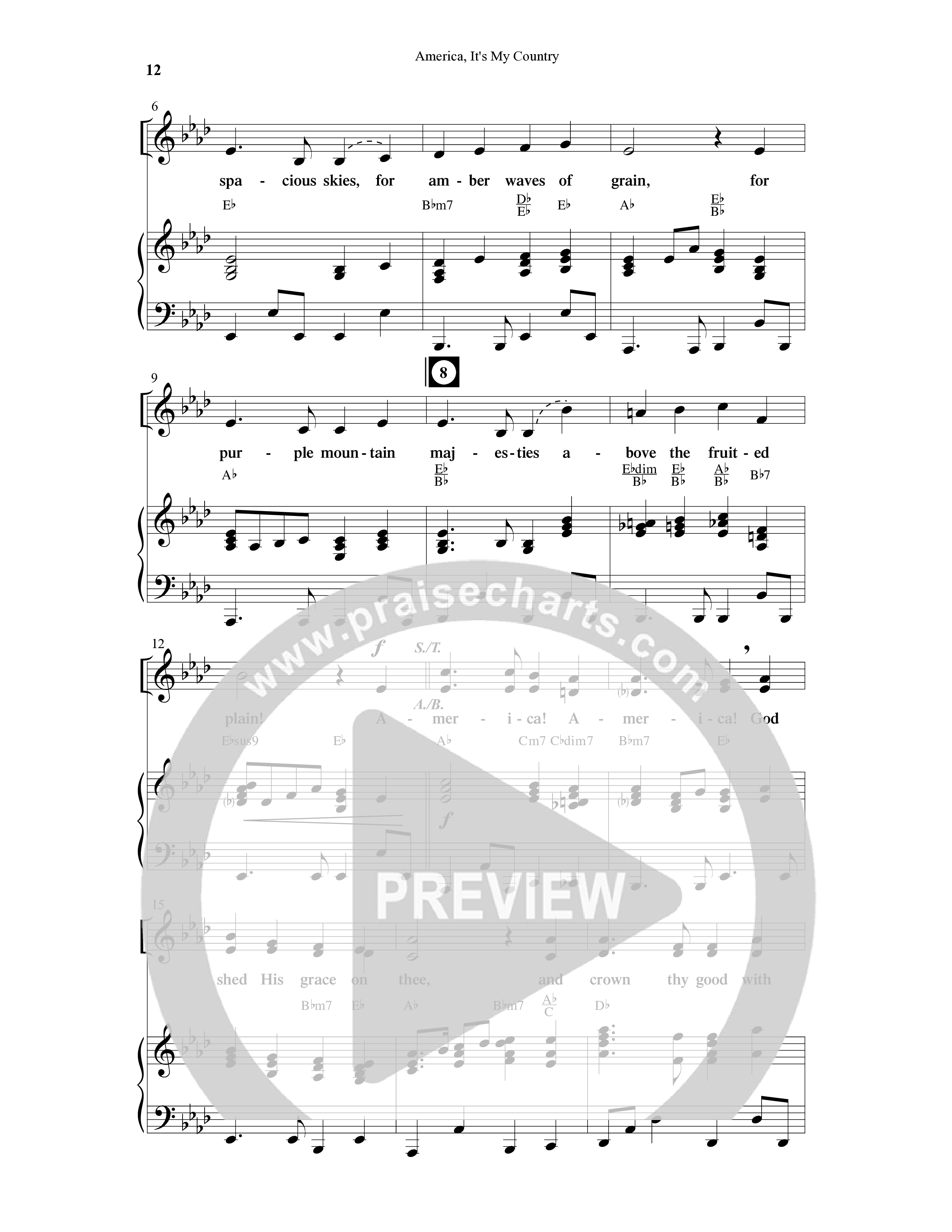America This Is My Country (5 Song Choral Collection) Song 2 (Piano SATB) (Arr. Dale Mathews / Arr. Allan Douglas / Arr. Sarah Huffman)