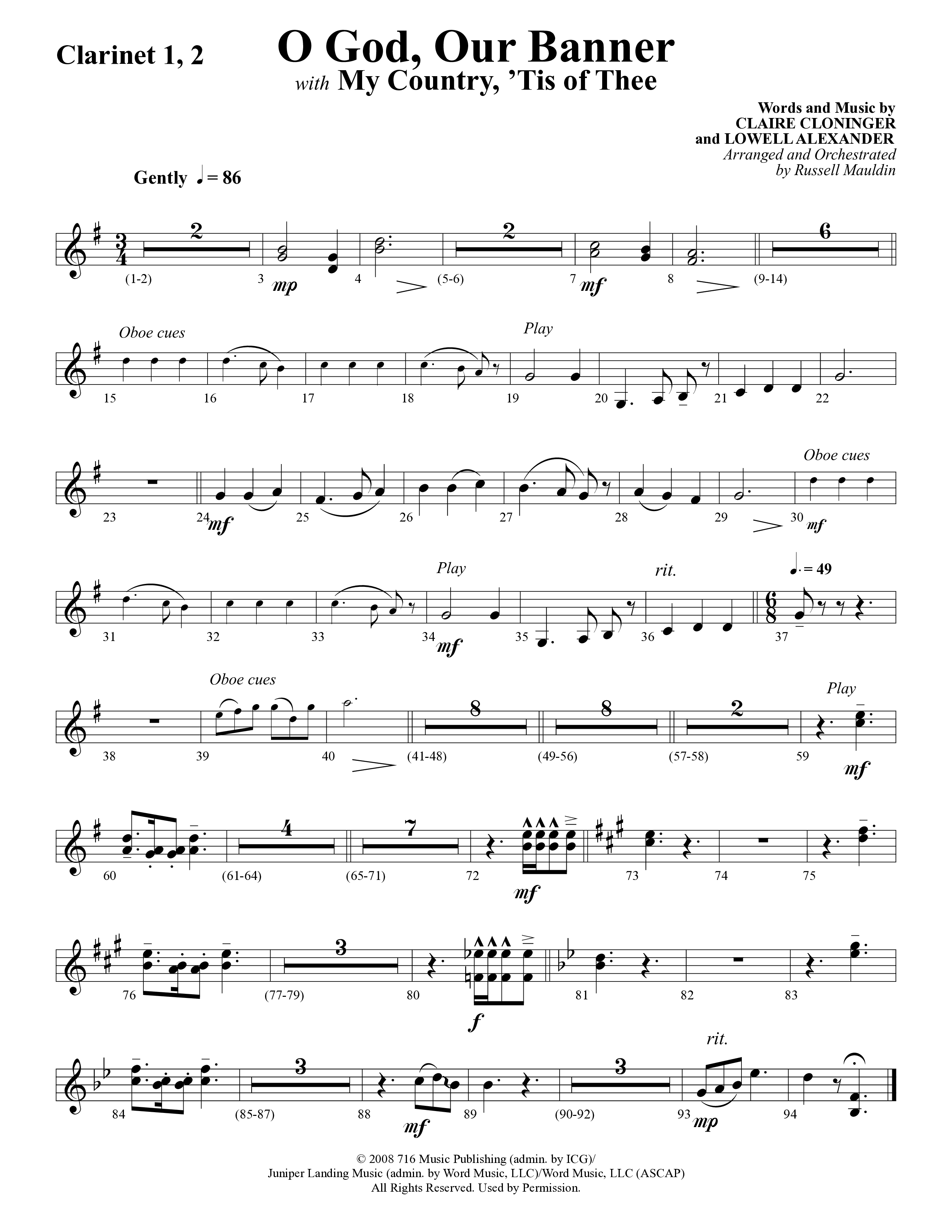 America This Is My Country (5 Song Choral Collection) Song 3 (Orchestration) (Arr. Dale Mathews / Arr. Allan Douglas / Arr. Sarah Huffman)