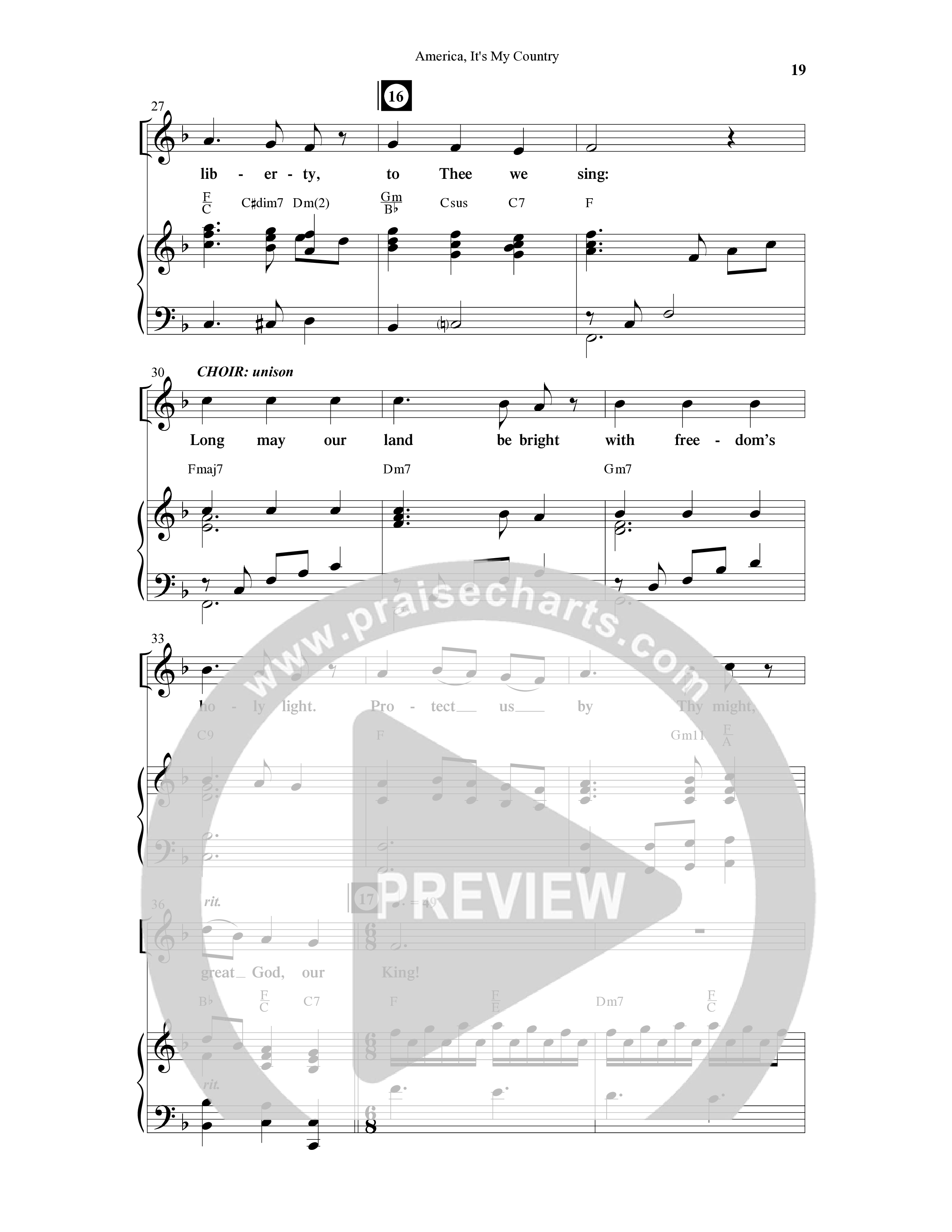 America This Is My Country (5 Song Choral Collection) Song 3 (Piano SATB) (Arr. Dale Mathews / Arr. Allan Douglas / Arr. Sarah Huffman)