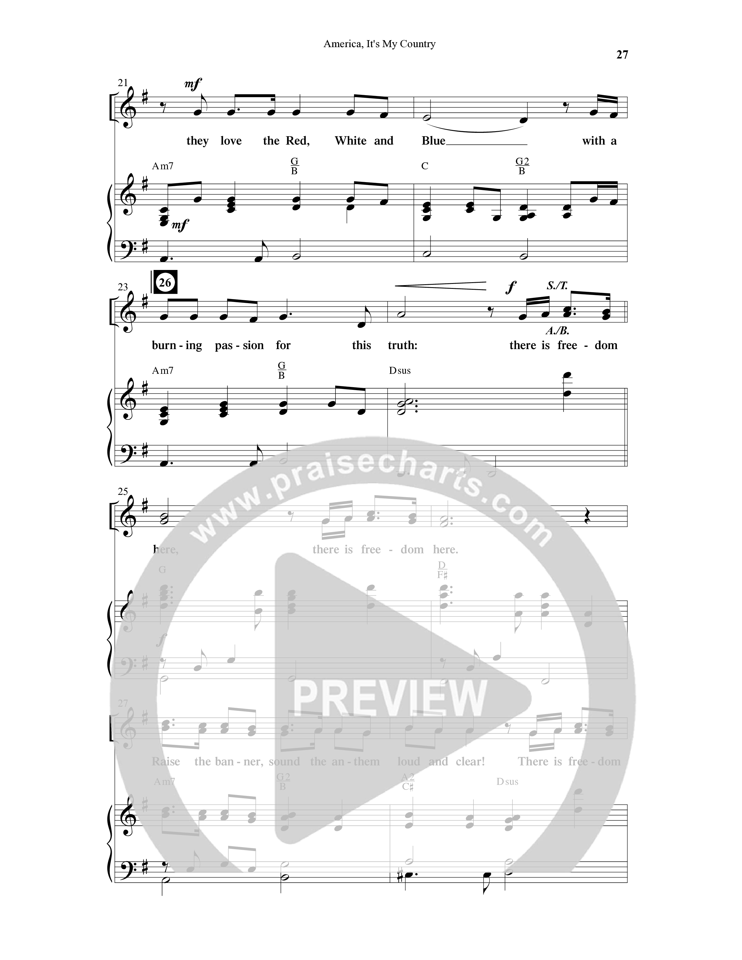 America This Is My Country (5 Song Choral Collection) Song 4 (Piano SATB) (Arr. Dale Mathews / Arr. Allan Douglas / Arr. Sarah Huffman)