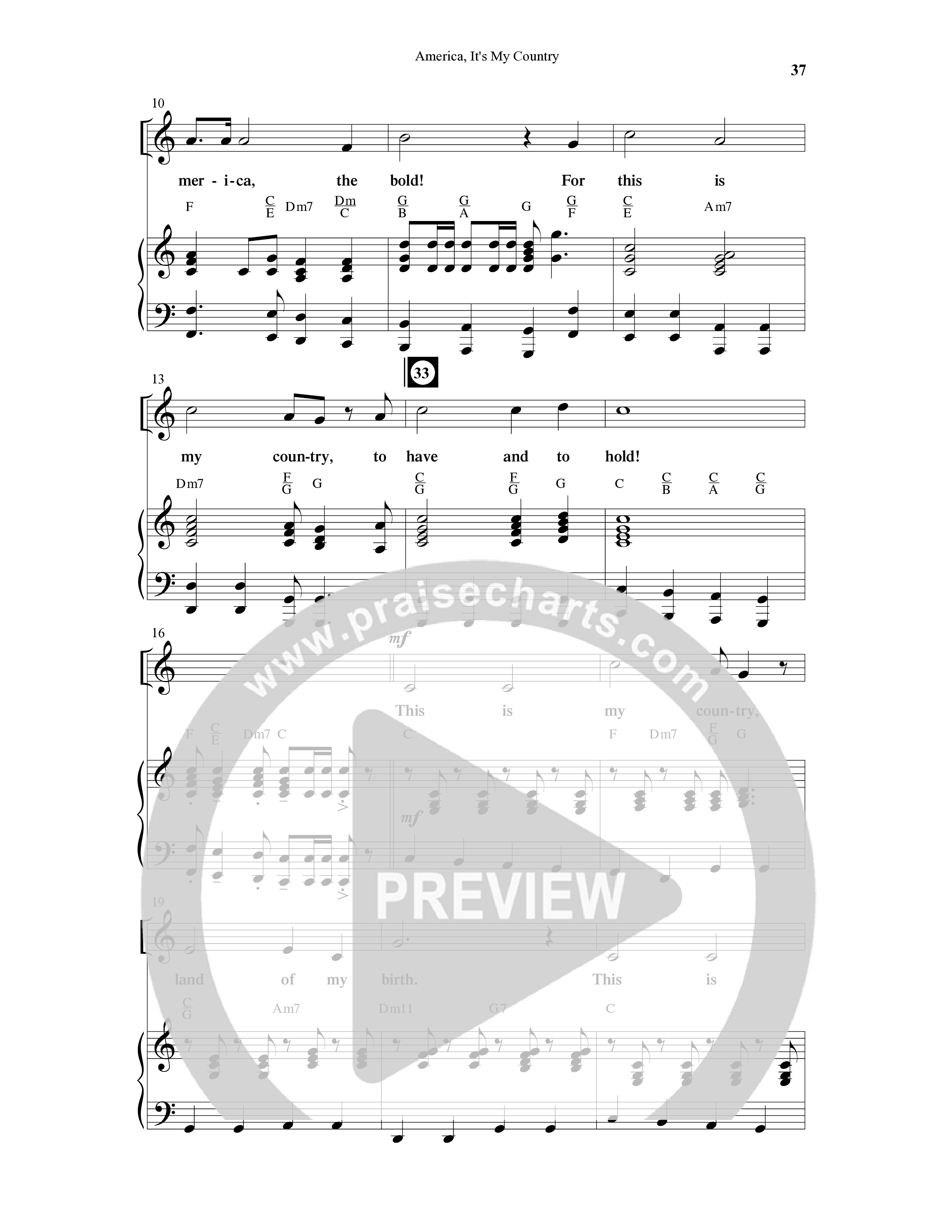 America This Is My Country (5 Song Choral Collection) Song 5 (Piano SATB) (Arr. Dale Mathews / Arr. Allan Douglas / Arr. Sarah Huffman)