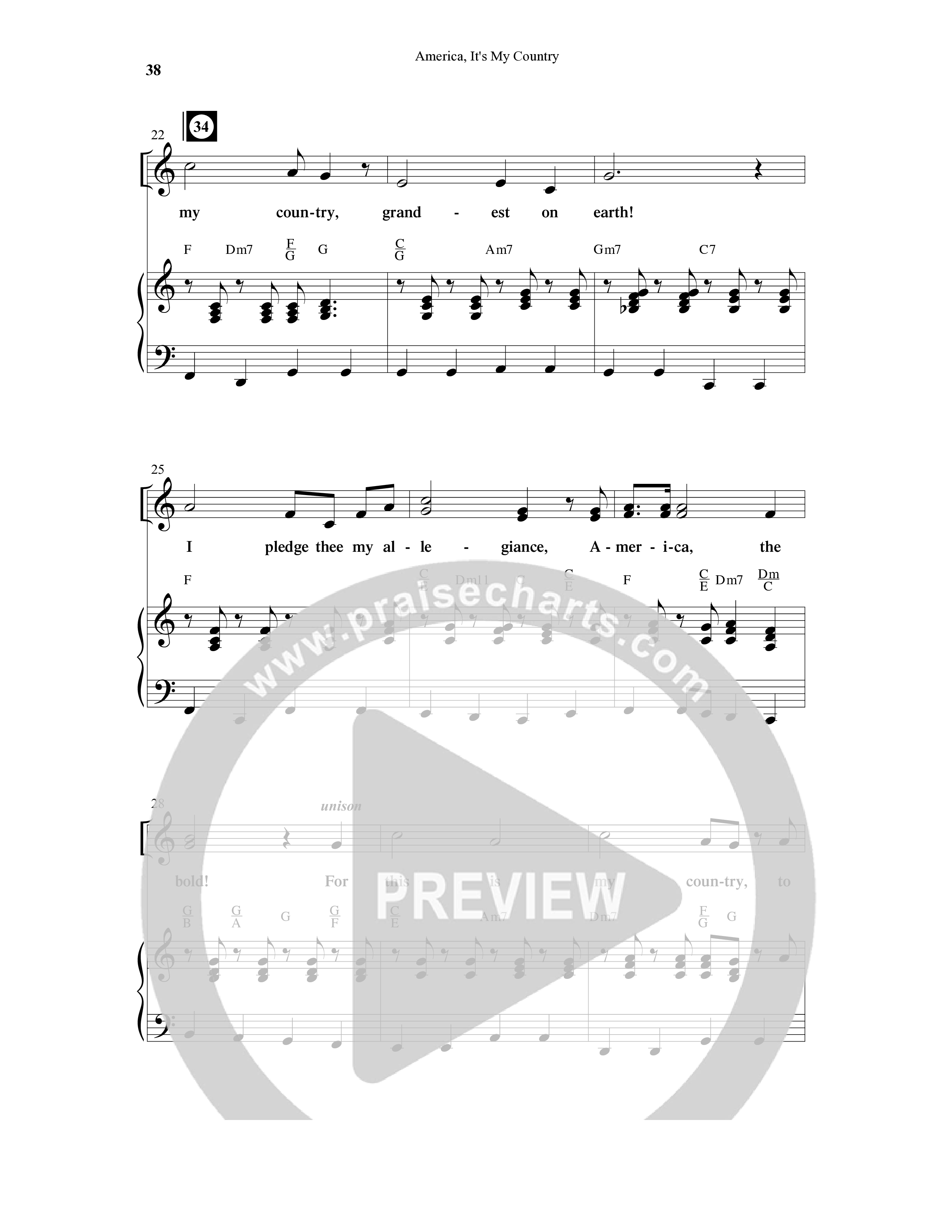 America This Is My Country (5 Song Choral Collection) Song 5 (Piano SATB) (Arr. Dale Mathews / Arr. Allan Douglas / Arr. Sarah Huffman)