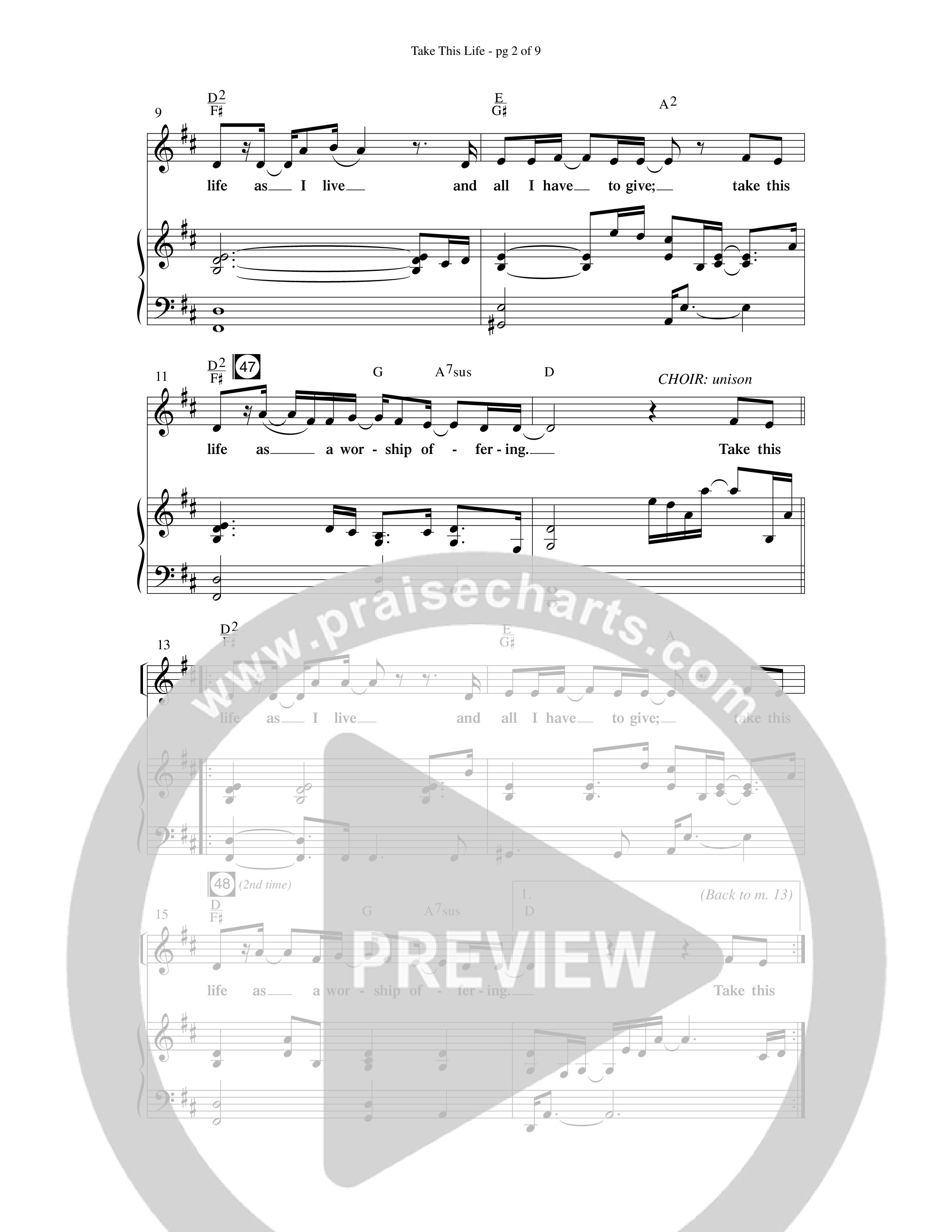 Blessing Honor And Praise (14 Song Choral Collection) Song 10 (Piano SATB) (Arr. Dave Williamson)