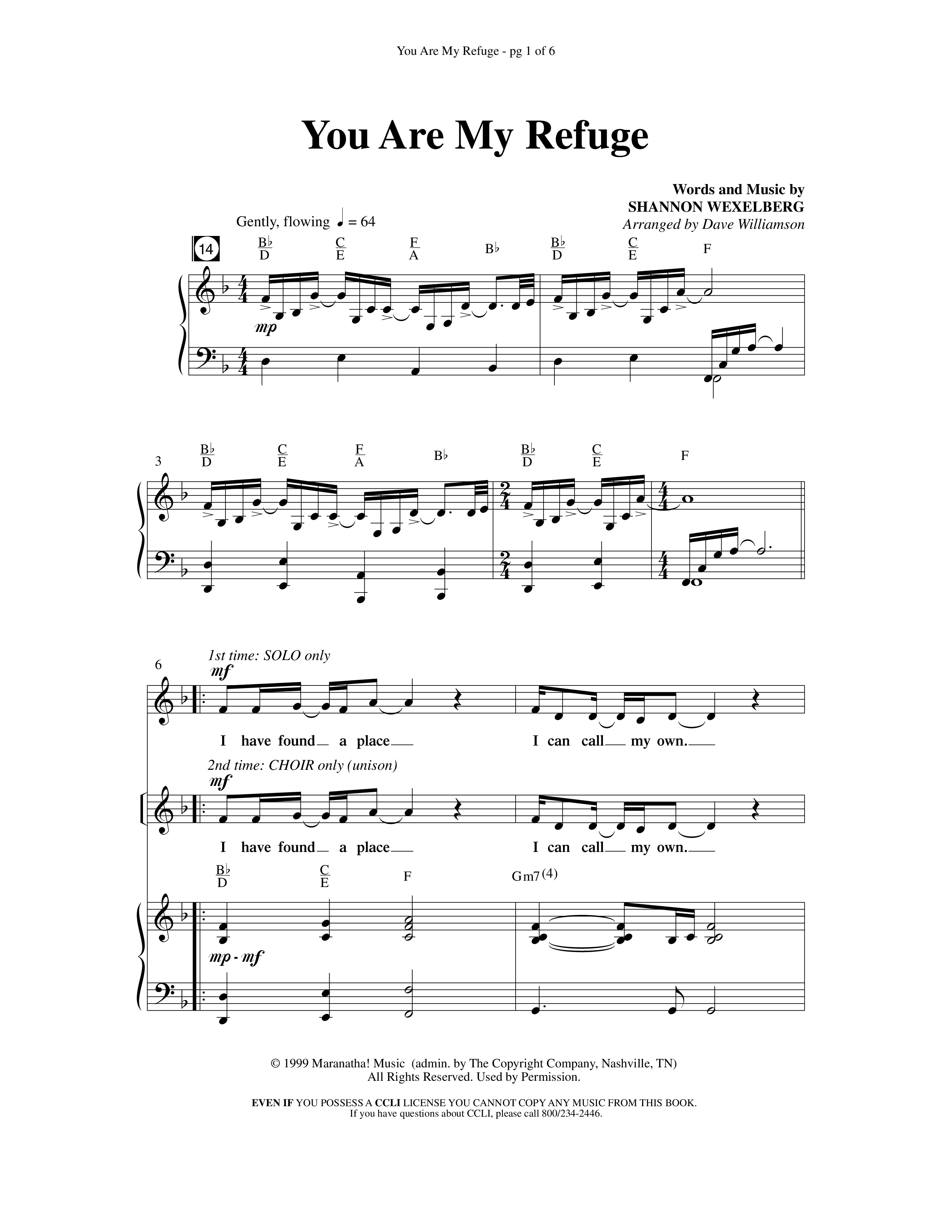 Blessing Honor And Praise (14 Song Choral Collection) Song 3 (Piano SATB) (Arr. Dave Williamson)